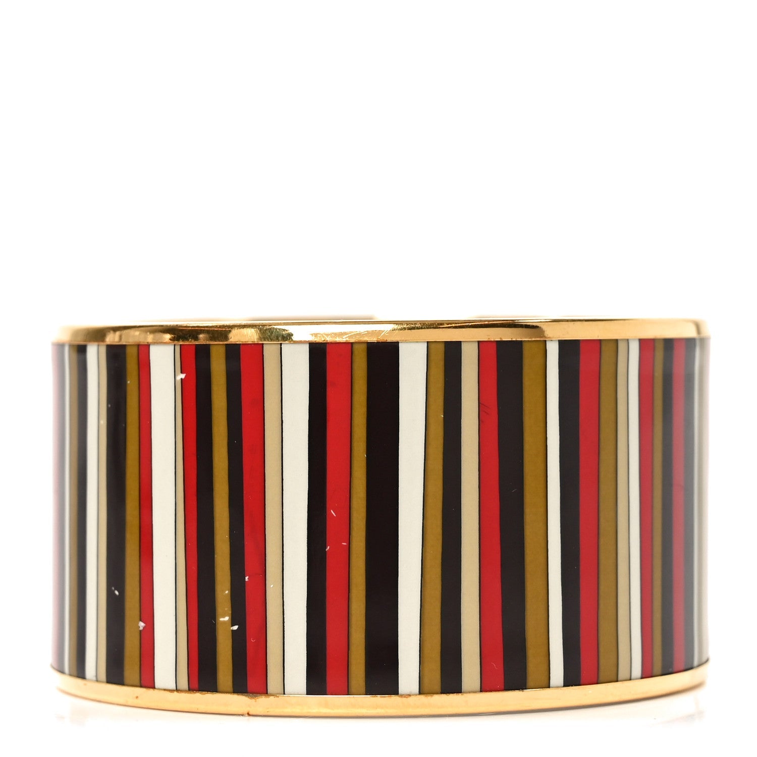 Enamel Printed Stripes Extra Wide Bracelet 70