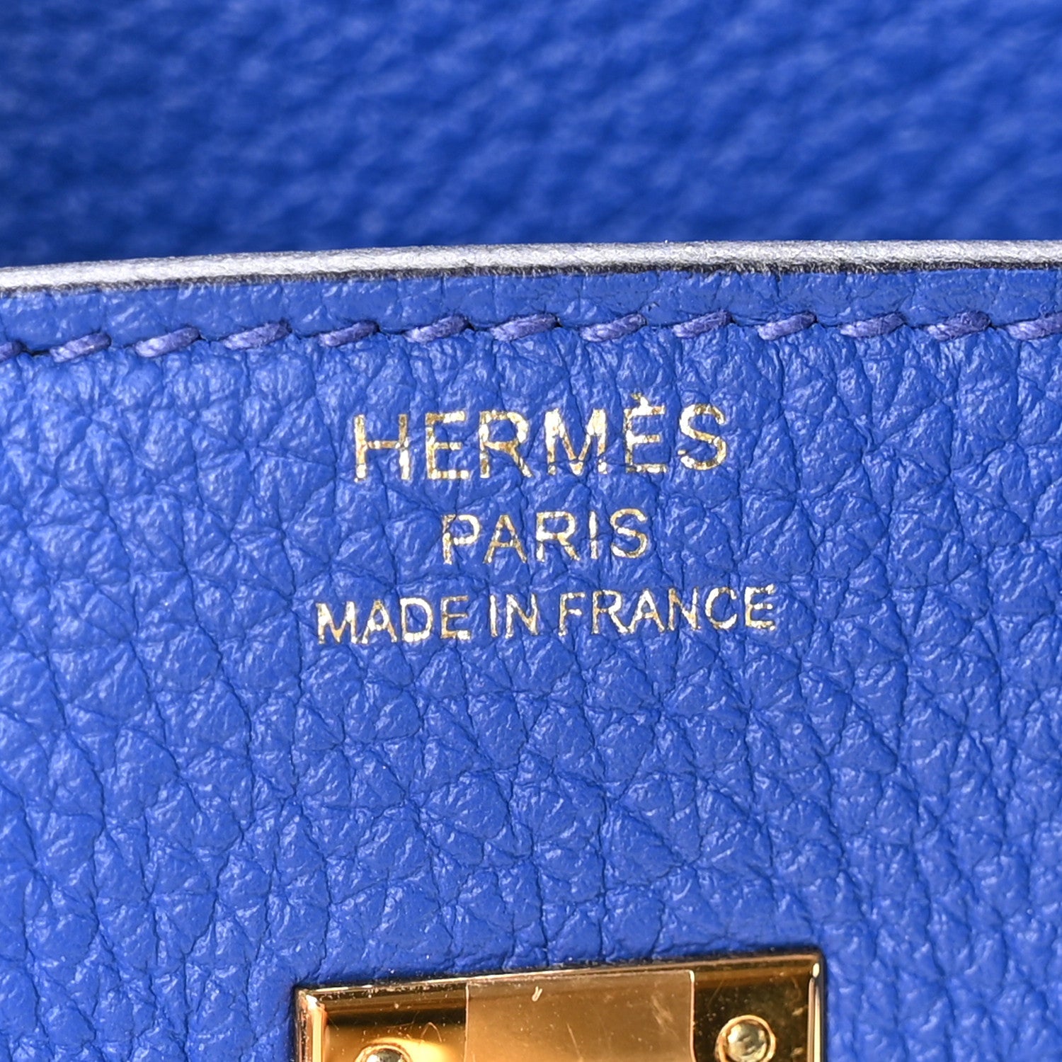 Togo Birkin 25 Bleu Electrique