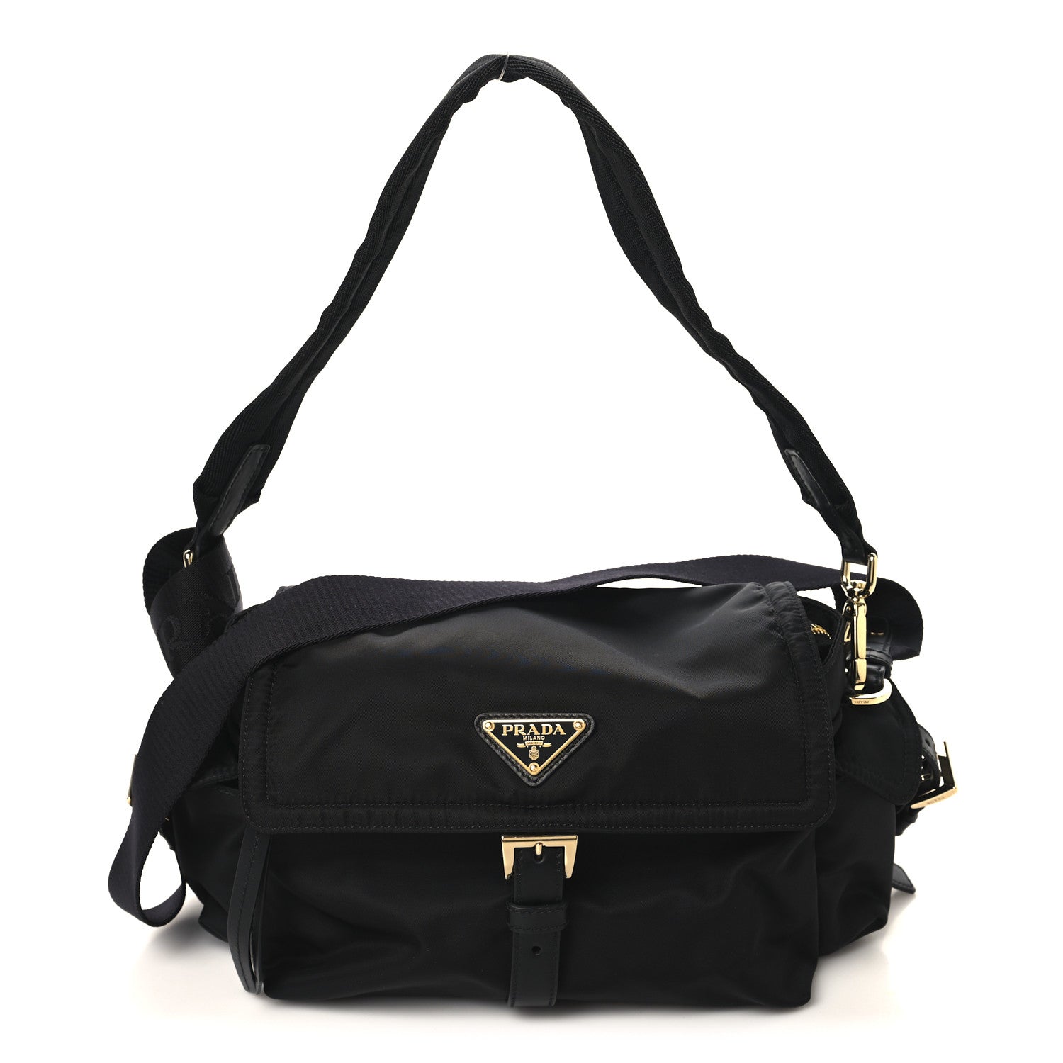 Re-Nylon Medium Explore Shoulder Bag Black