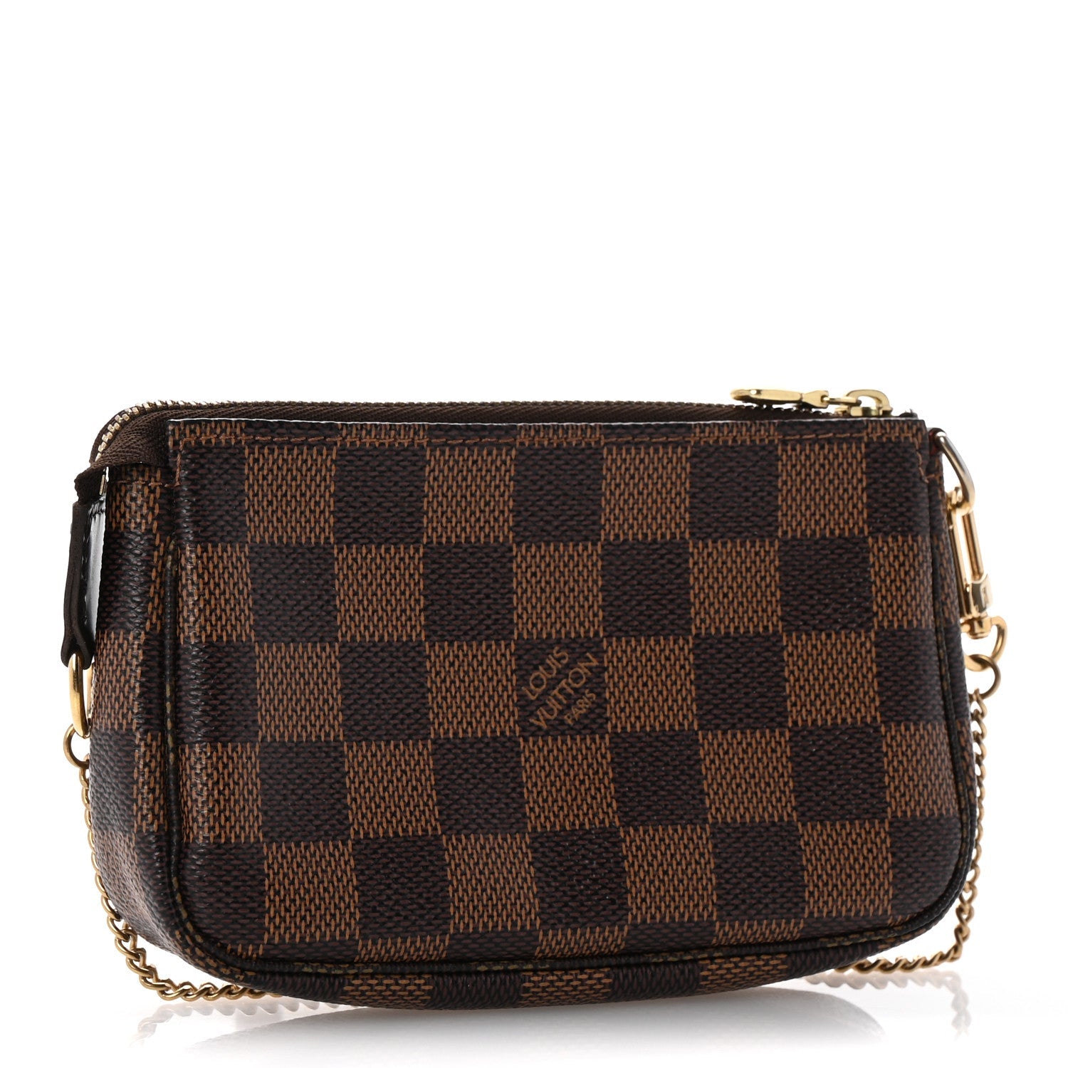 Damier Ebene Complice Trunks and Bags Mini Pochette Accessories Red