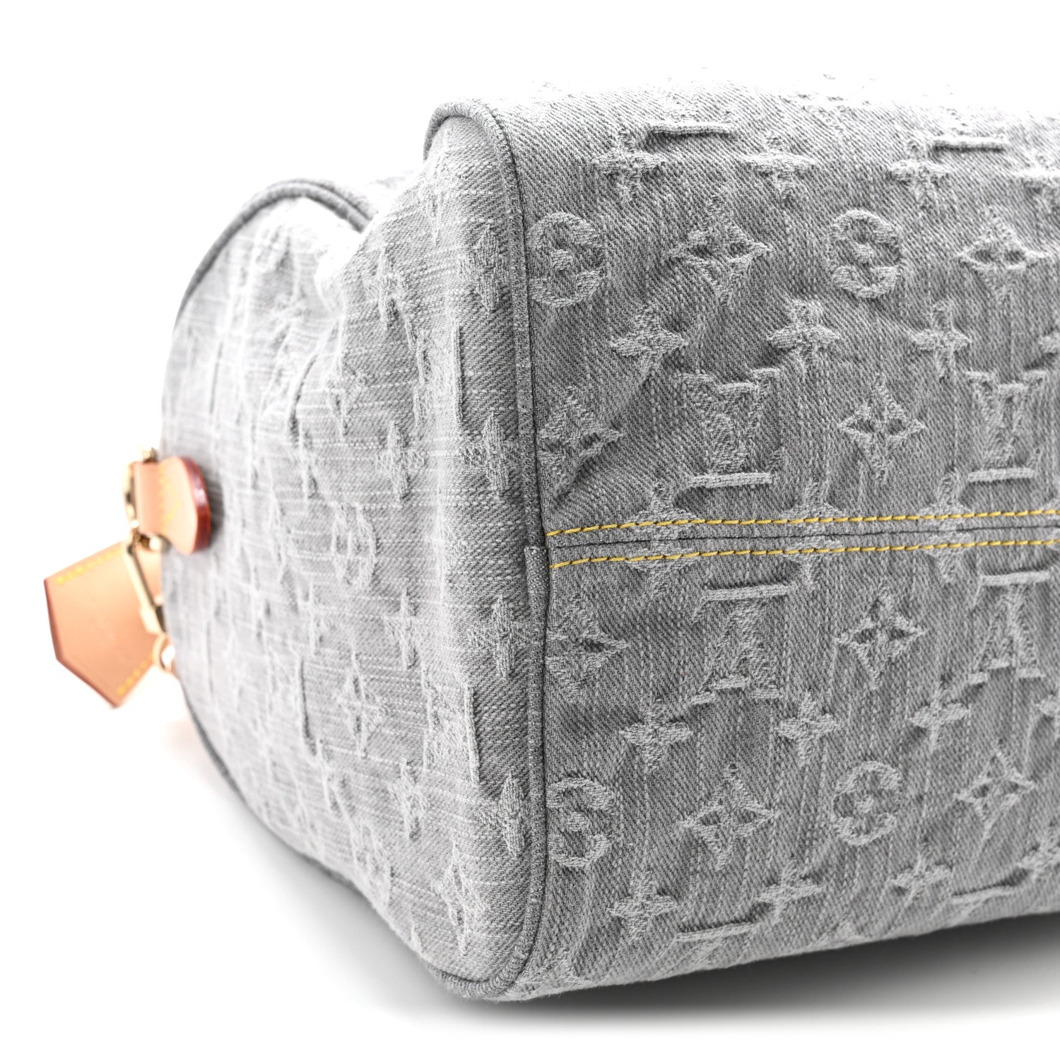 Monogram Denim Speedy Soft 30 Washed Gray