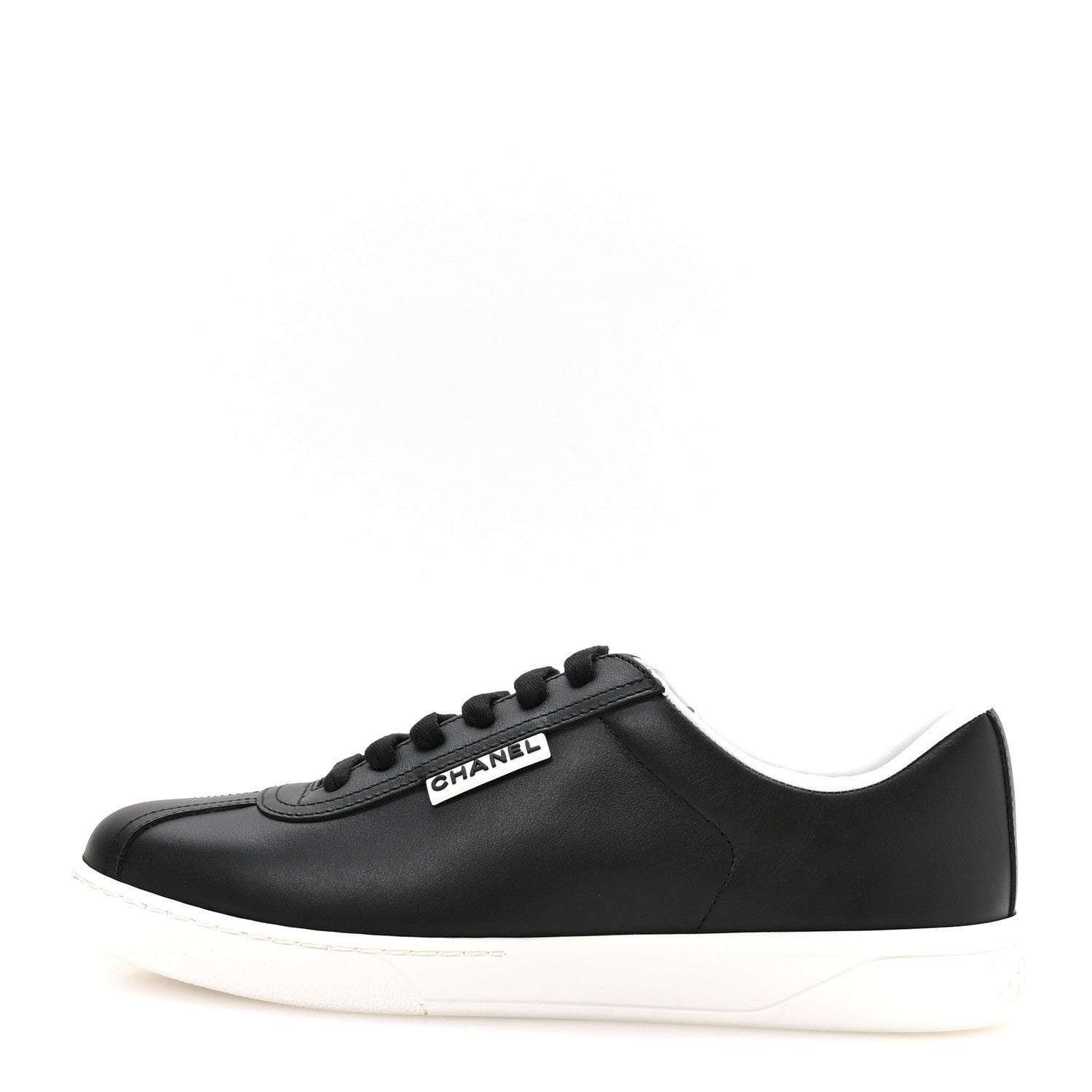 Calfskin CC Womens Sneakers 38 Black