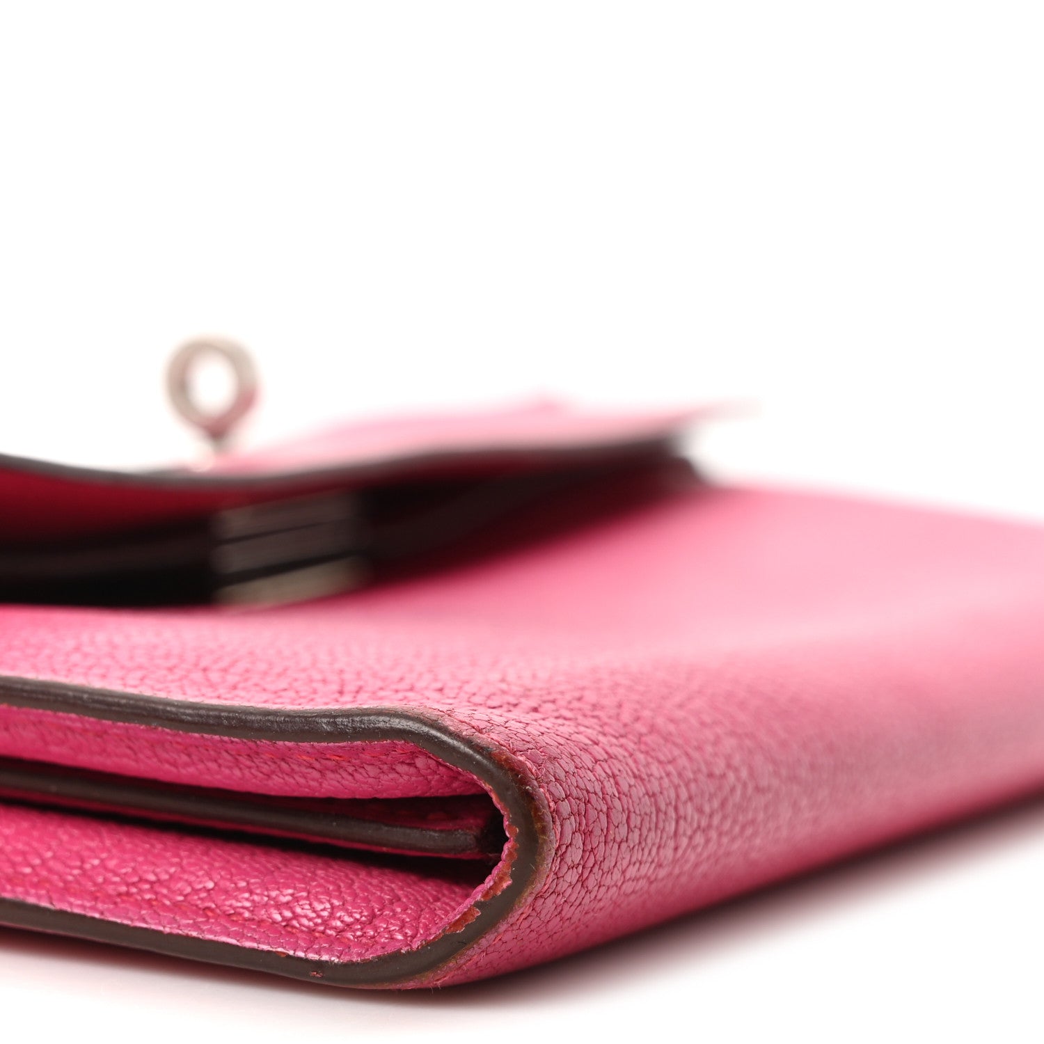 Chevre Mysore Kelly Longue Wallet Rose Shocking