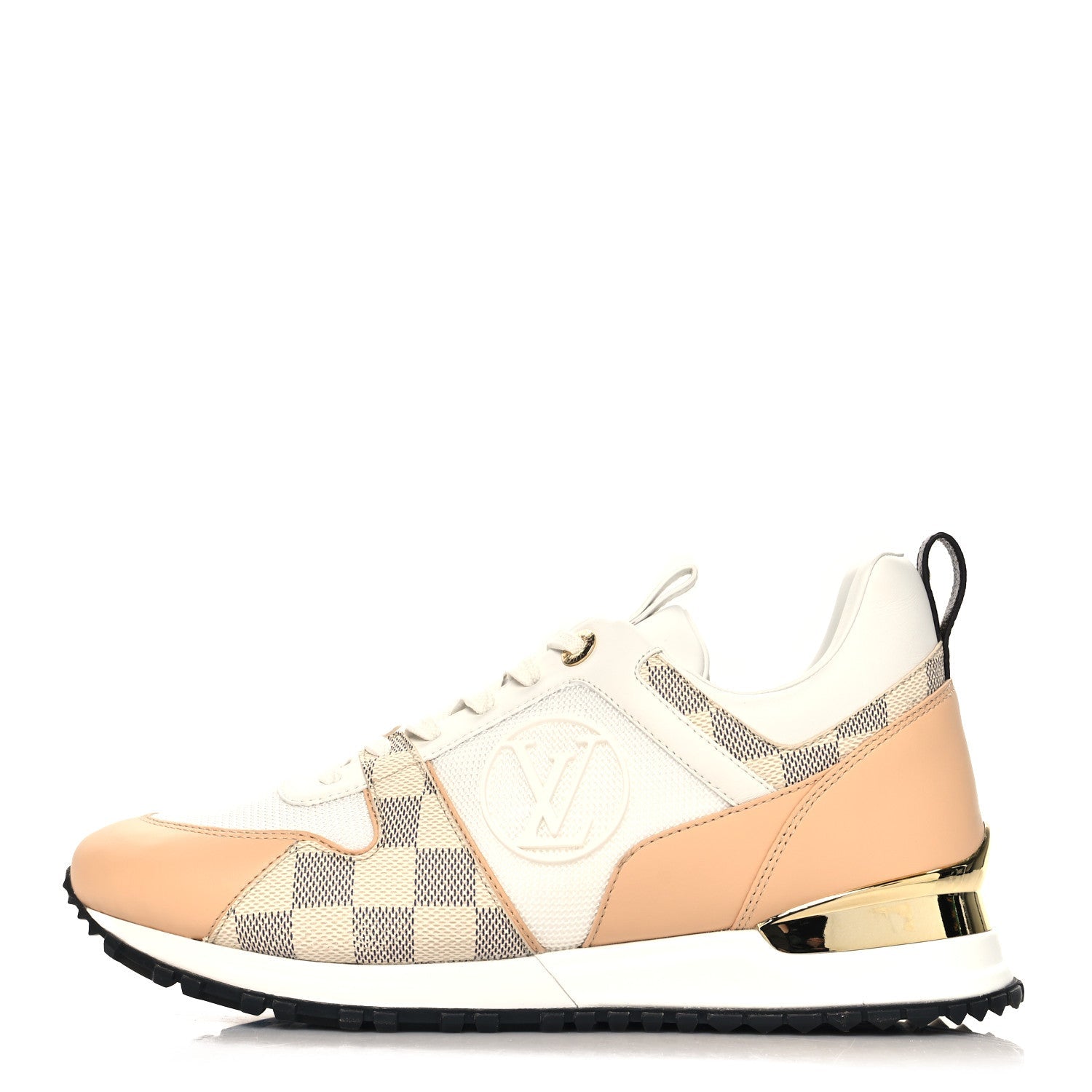 Calfskin Damier Azur Run Away Sneakers 39 White