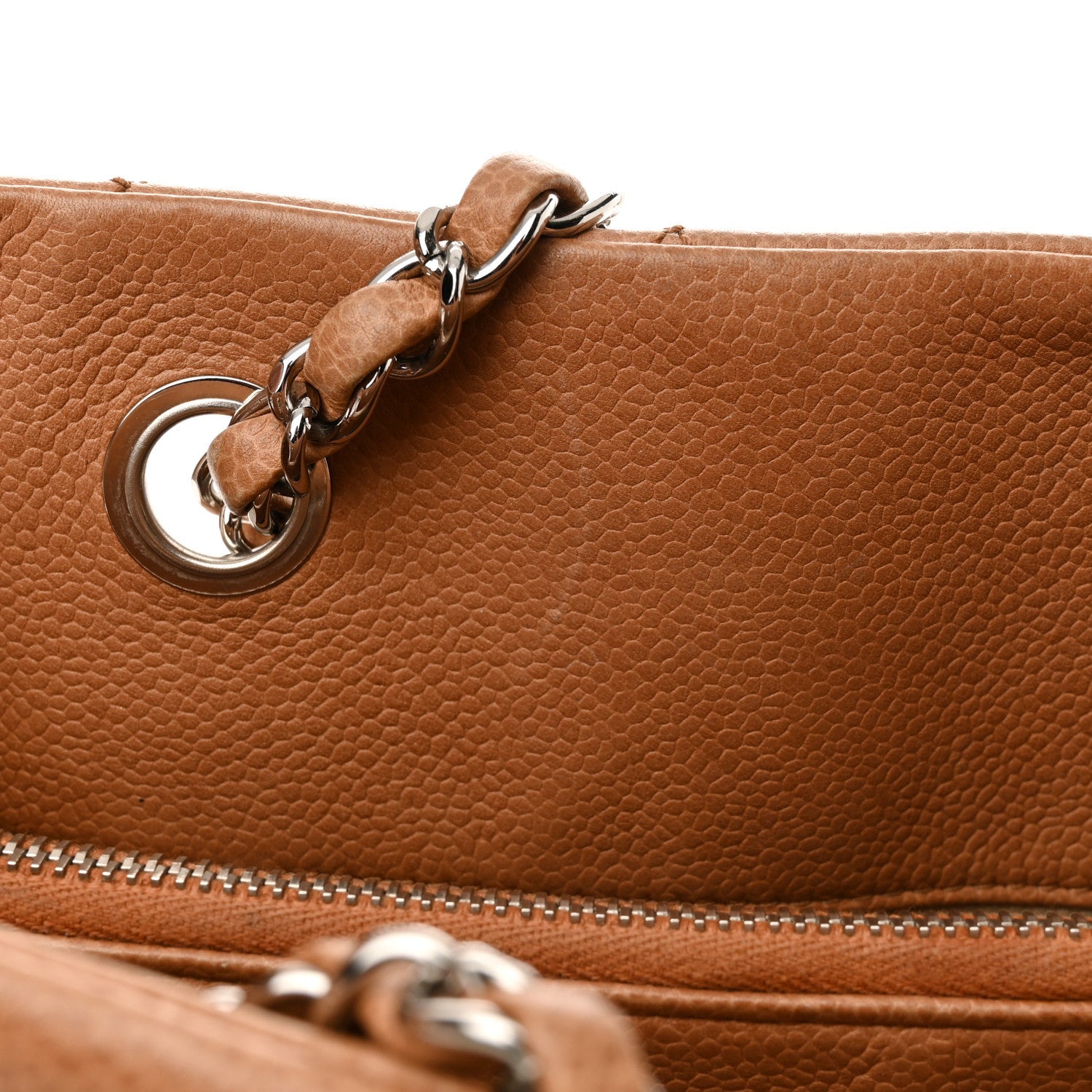 Caviar Quilted Timeless CC Shopping Tote Brown
