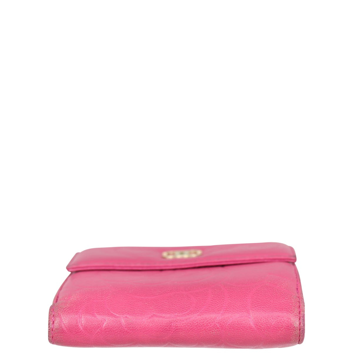 Chanel Camellia Embossed Compact Wallet