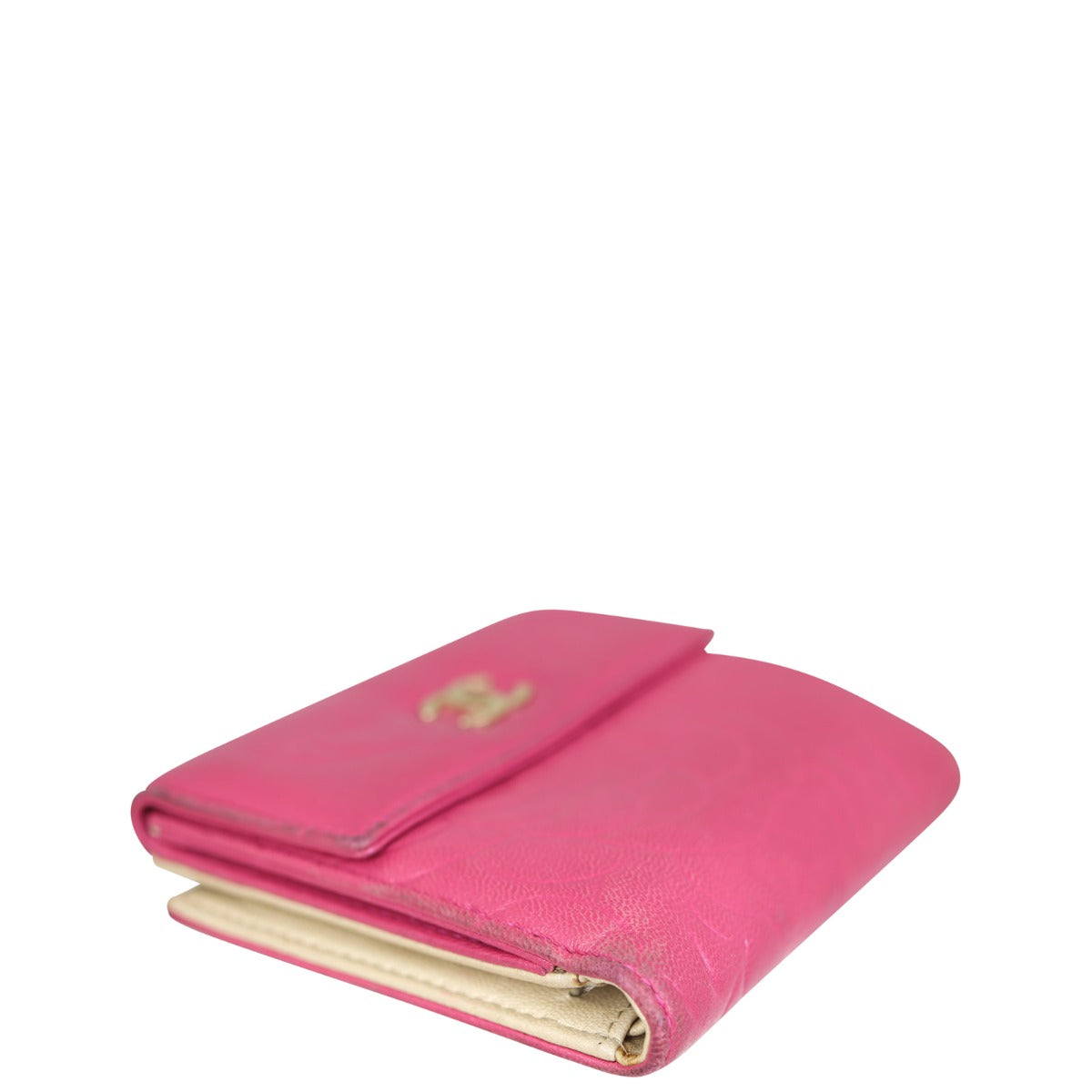 Chanel Camellia Embossed Compact Wallet