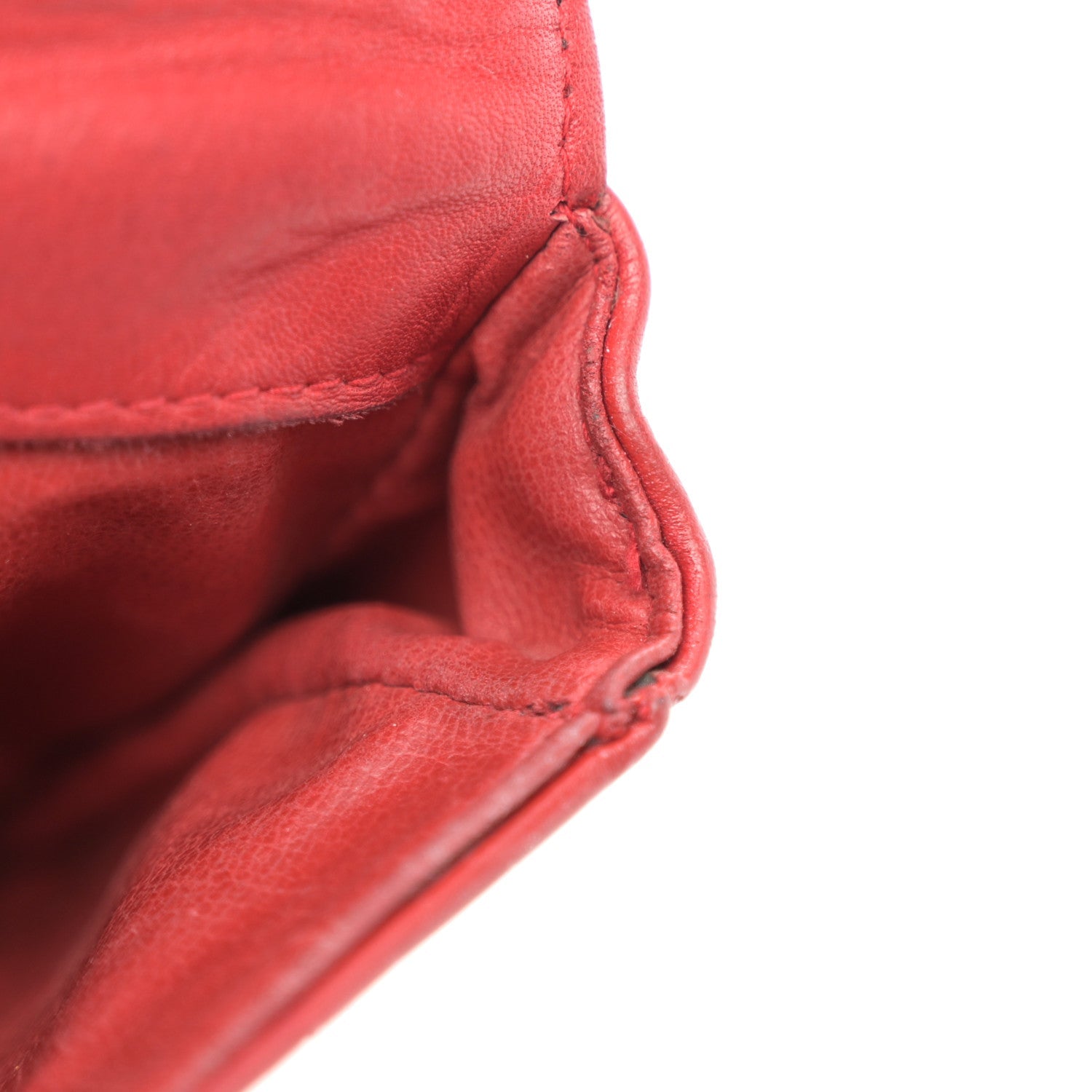 Lambskin Quilted Waist Chain Belt Flap Bag Red