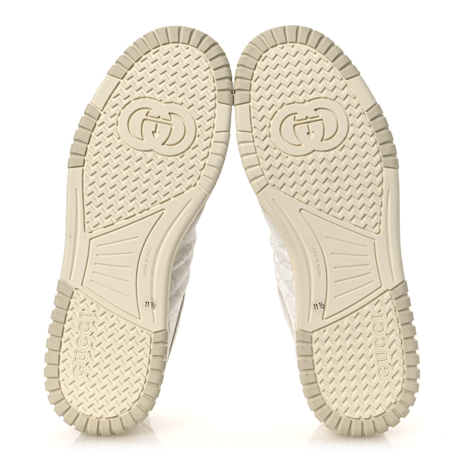 GG Supreme Monogram Womens Re-Web Sneakers 11.5 White