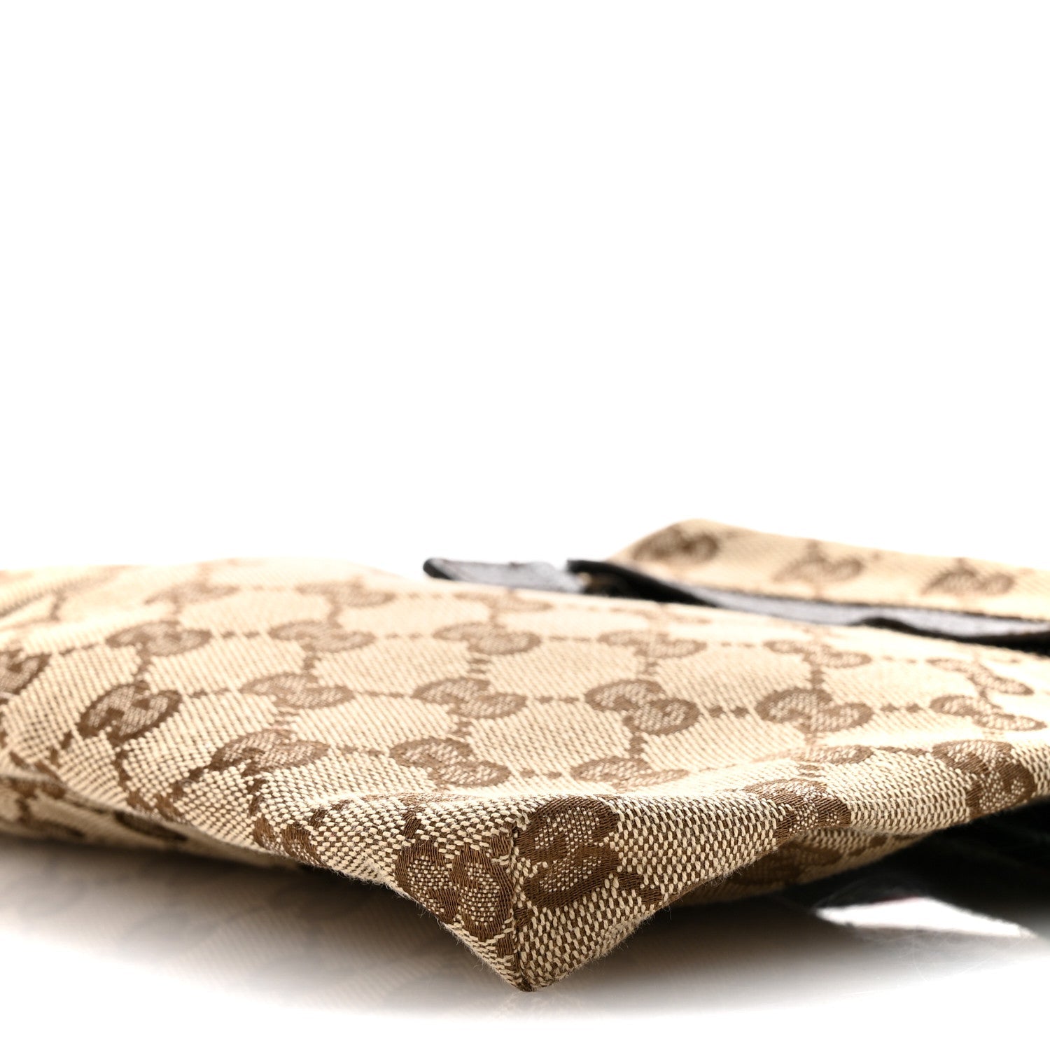 GG Monogram Double Pocket Belt Bag Dark Brown