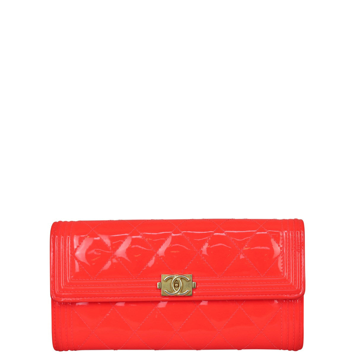 Chanel Boy Patent Long Flap Wallet