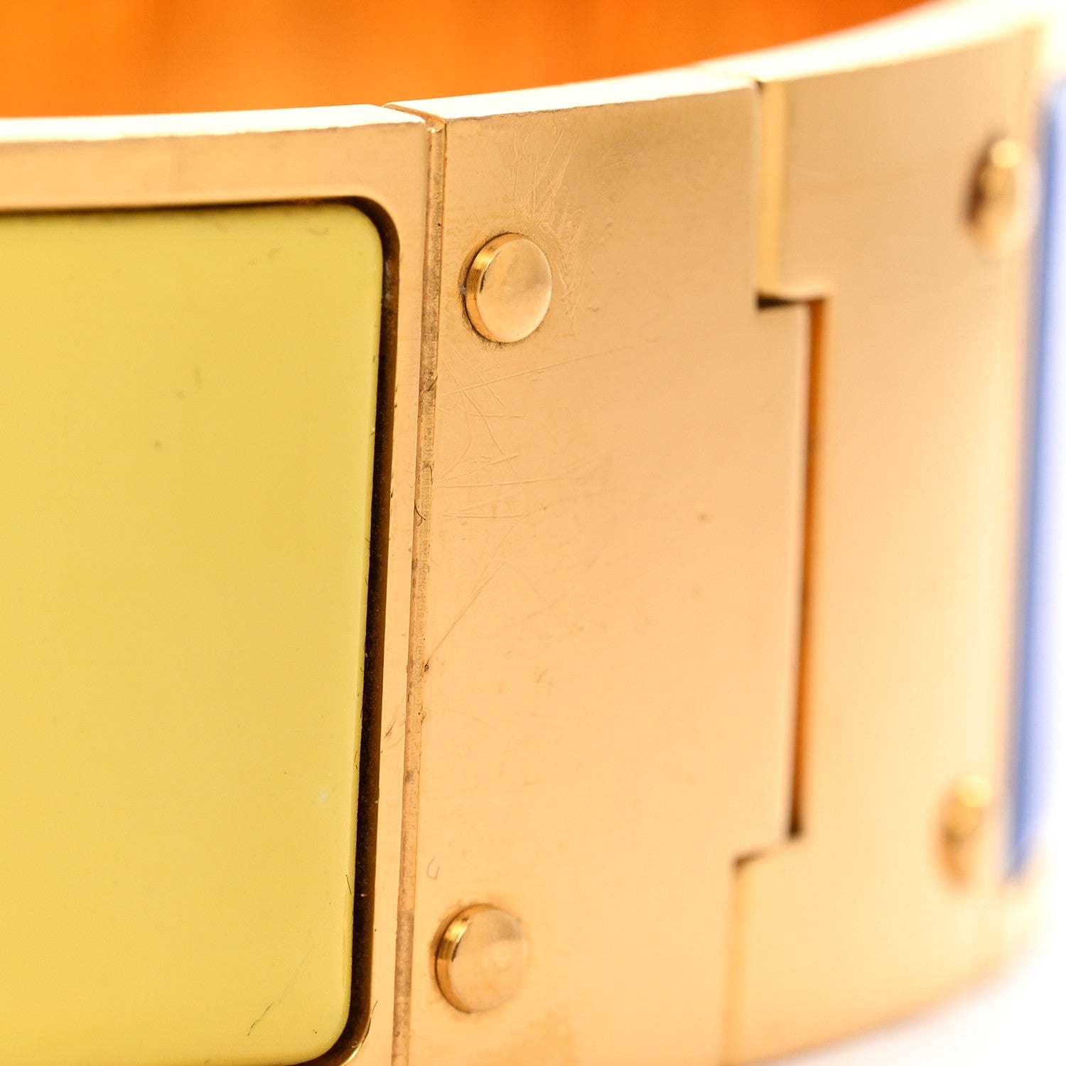 Enamel Printed Charniere Wide Hinged Bracelet S