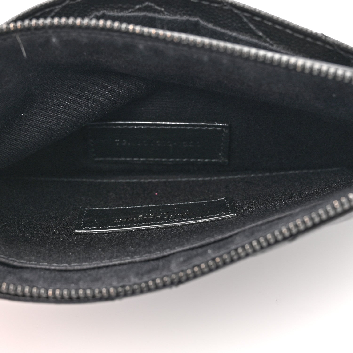 Grain De Poudre Chevron Monogram Monochrome Bill Pouch Black