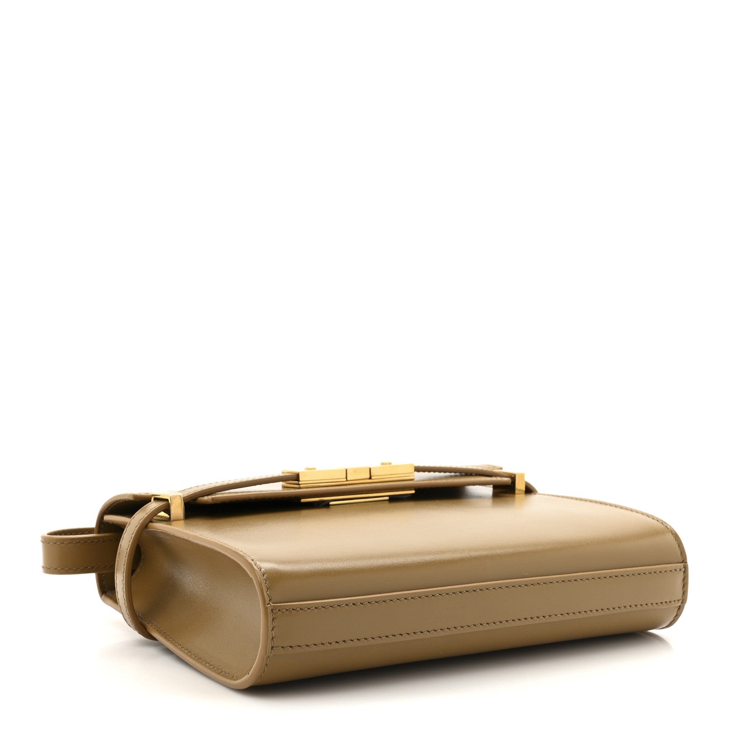 Smooth Calfskin Mini Manhattan Shoulder Bag Tabac Brown