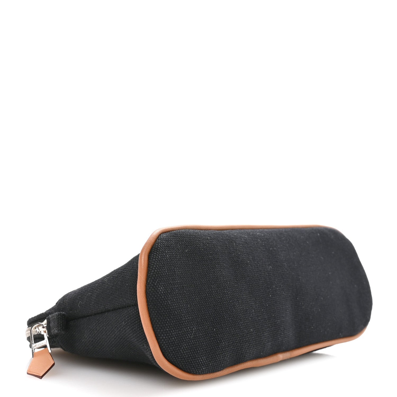 Cotton Canvas Mini Bolide Travel Cosmetic Pouch Black
