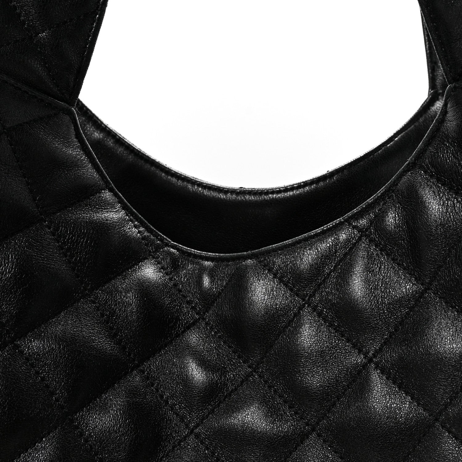 Lambskin Quilted Maxi Icare Shopping Tote Black