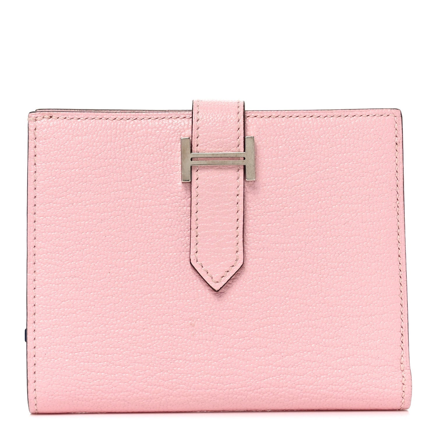 Chevre Mysore Bearn Compact Wallet Rose Sakura