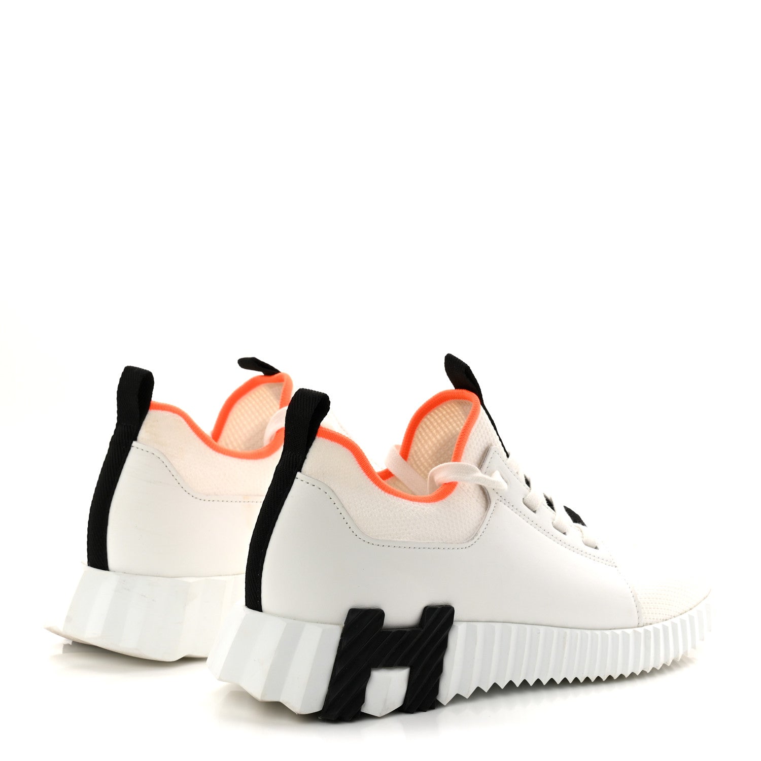 Knit Calfskin Depart Sneakers 38 White
