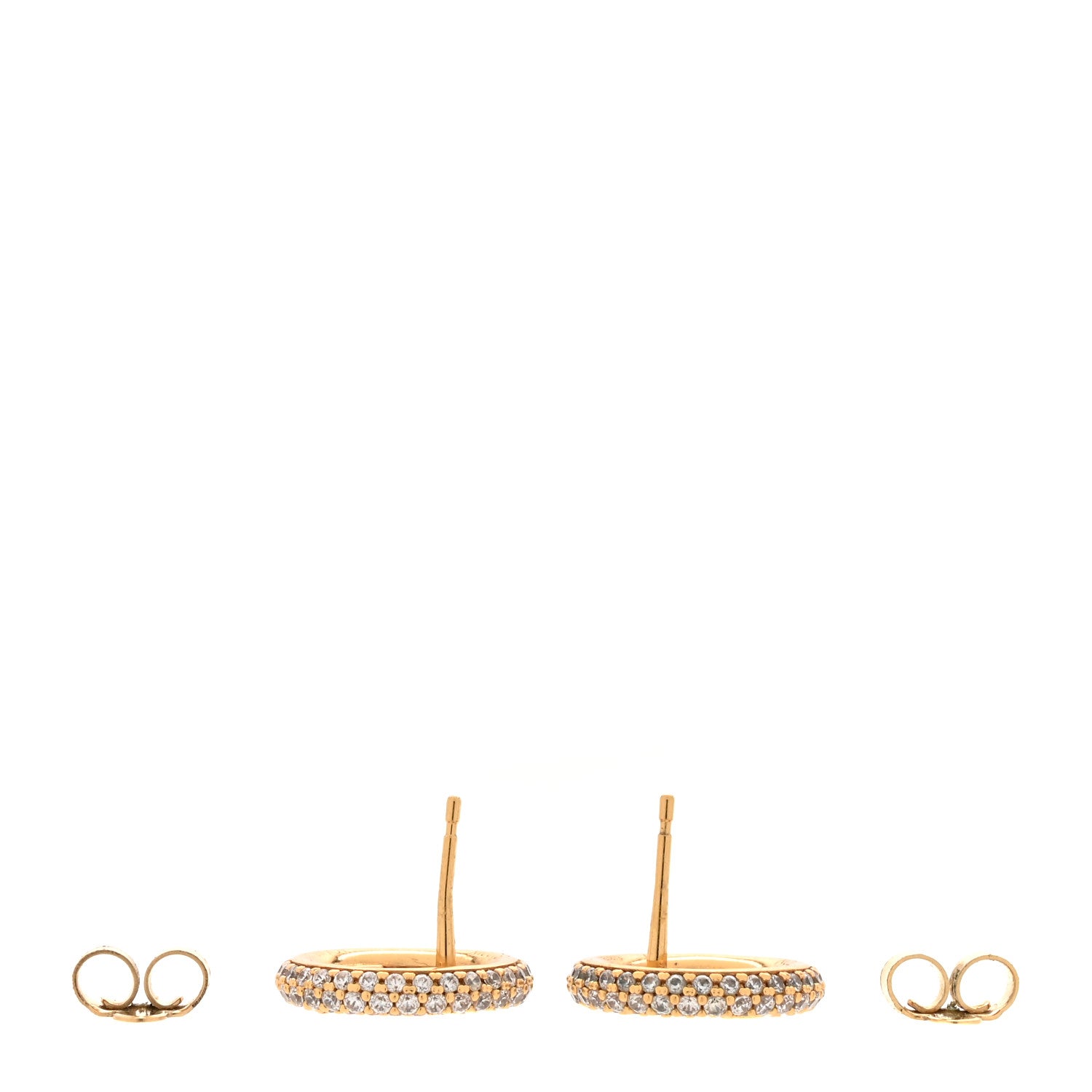 Metal Crystal Louise By Night Earrings Gold