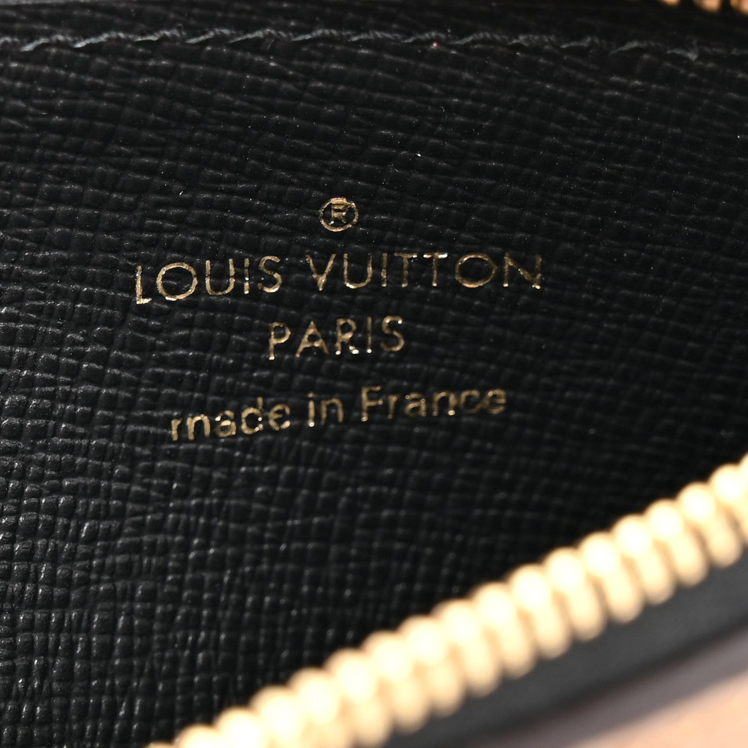 Reverse Monogram Zipped Romy Card Holder