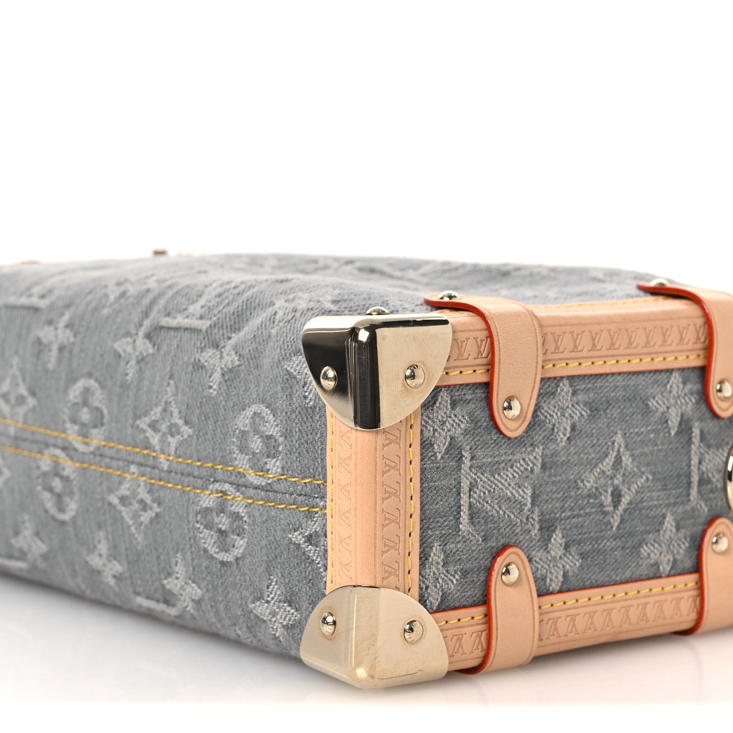 Monogram Denim Side Trunk MM Washed Gray