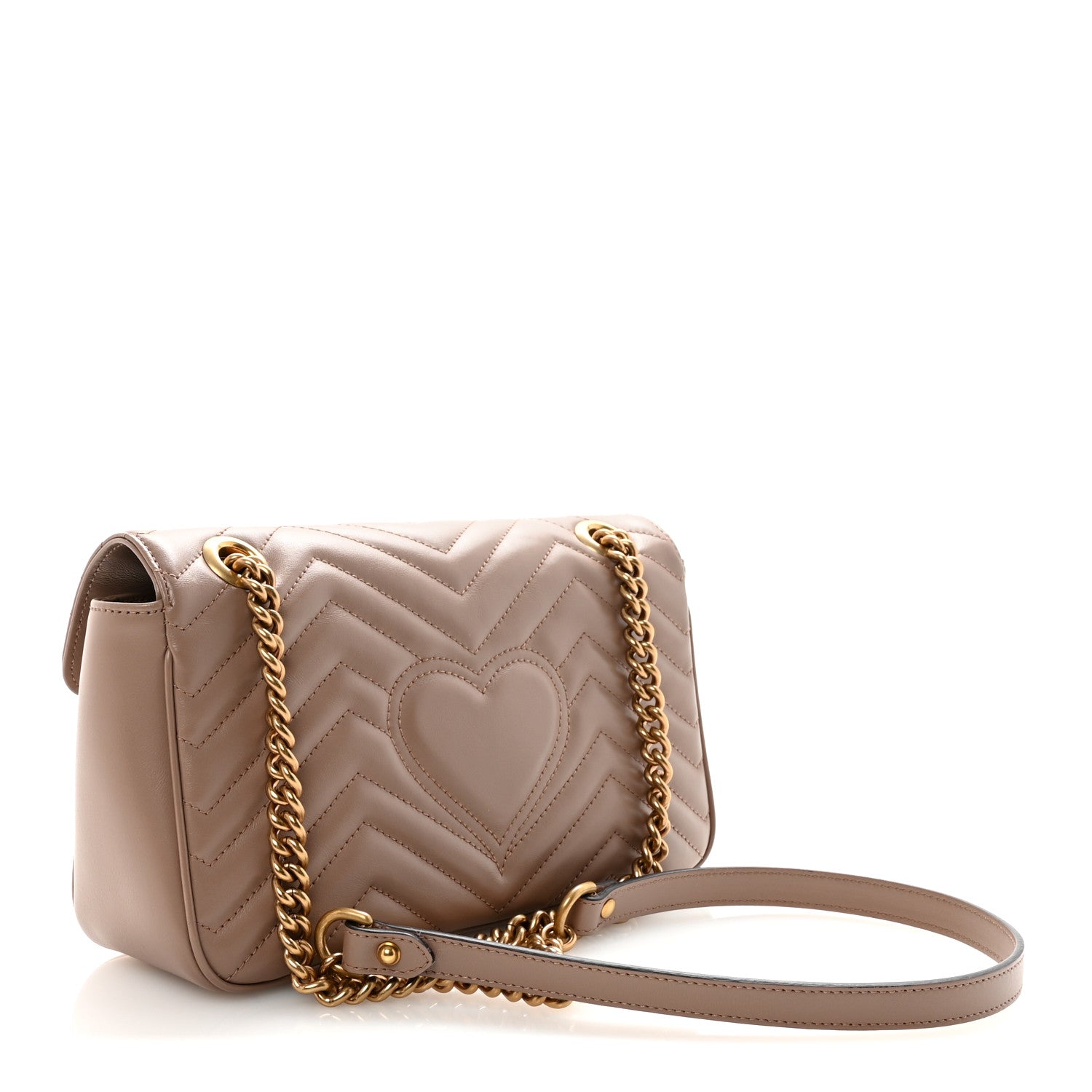 Calfskin Matelasse Small GG Marmont Shoulder Bag Porcelain Rose