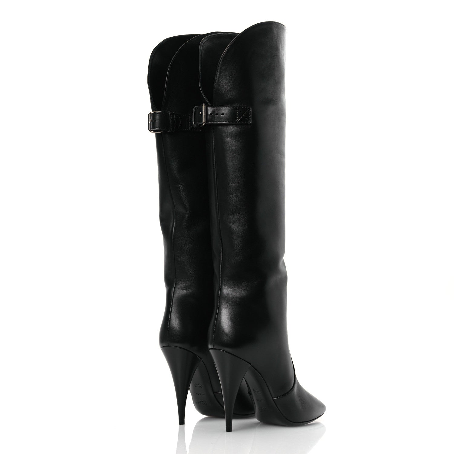 Lambskin Koller 110 Tall Boots 36.5 Black