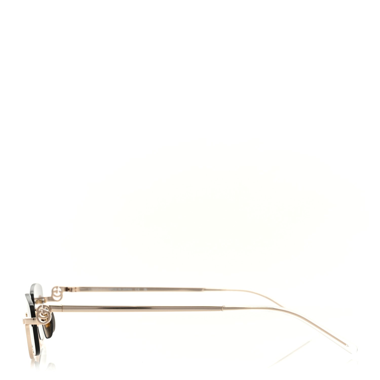 Metal Rectangular Frame Sunglasses GG1278S Brown Gold