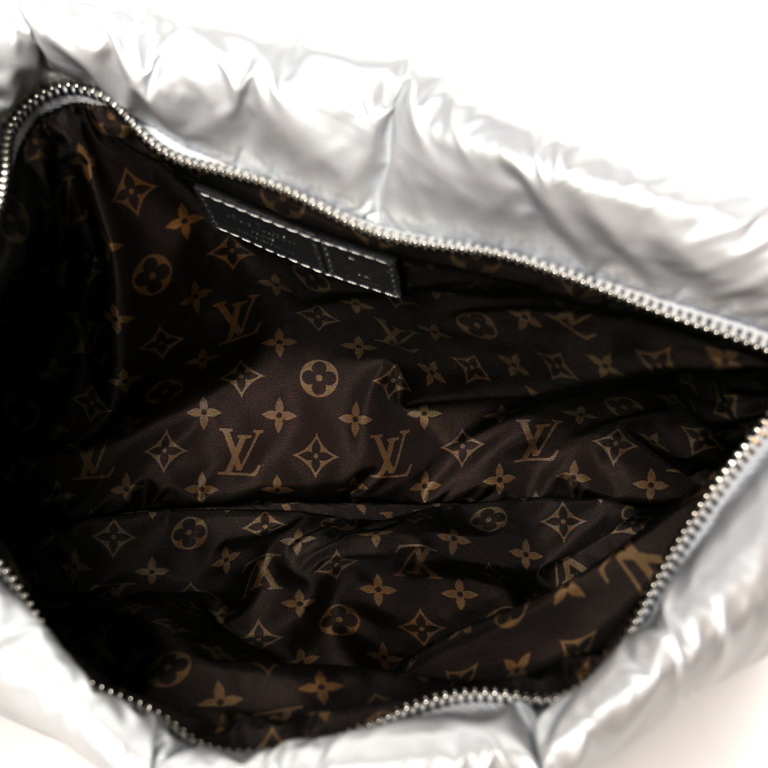 Econyl Monogram Pillow Maxi Multi Pochette Accessories Large Pochette Silver
