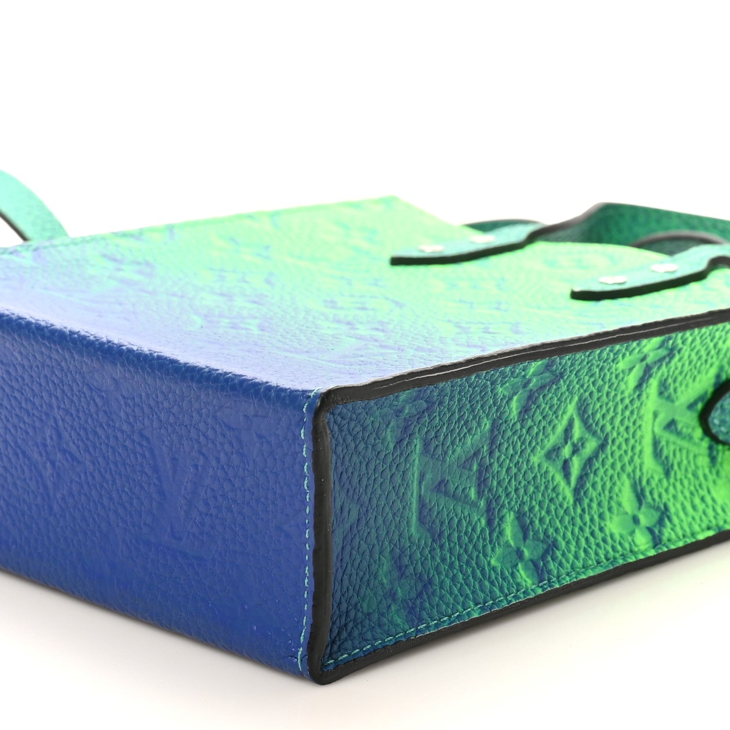 Taurillon Illusion Sac Plat XS Bleu Vert