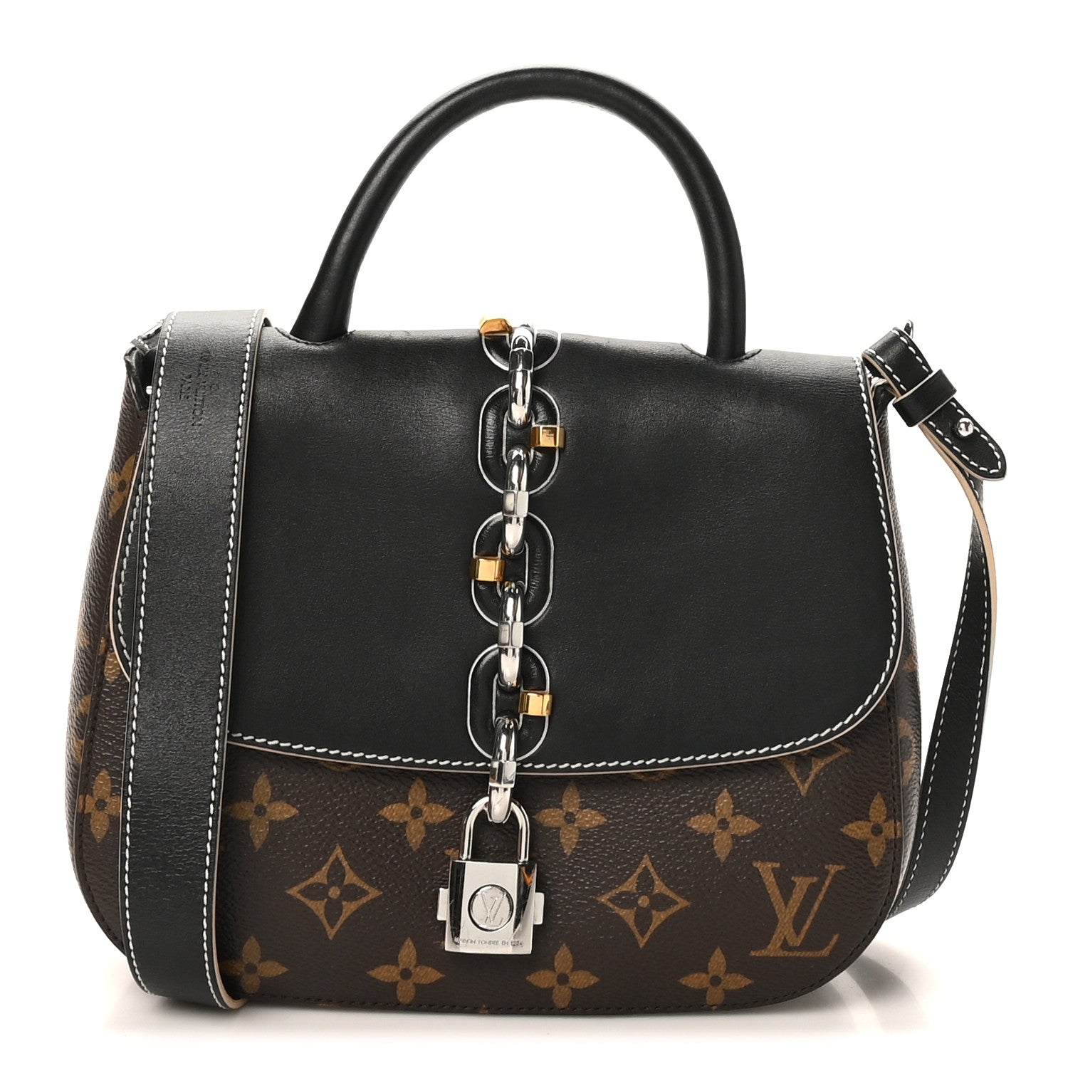 Calfskin Monogram Chain It Bag PM Black