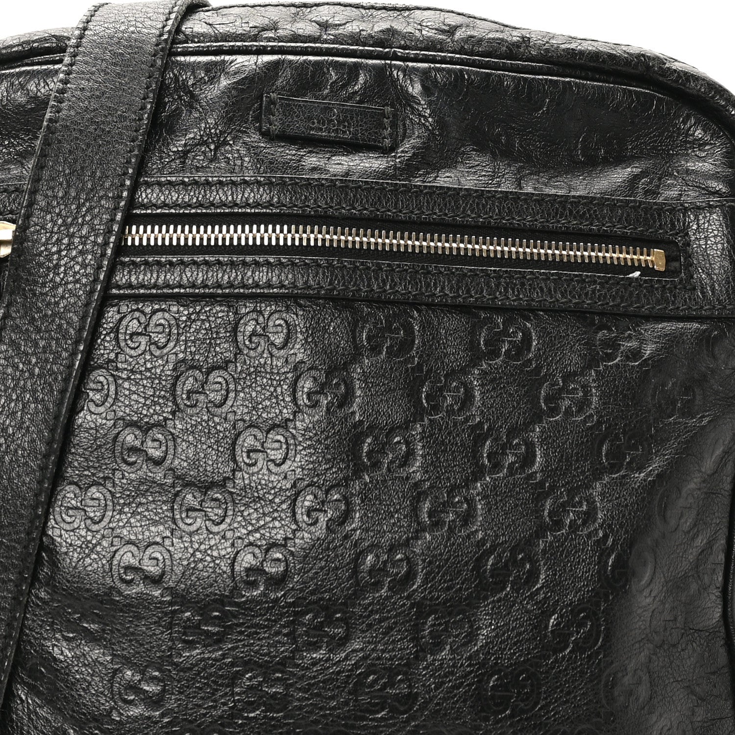Guccissima Flat Messenger Black