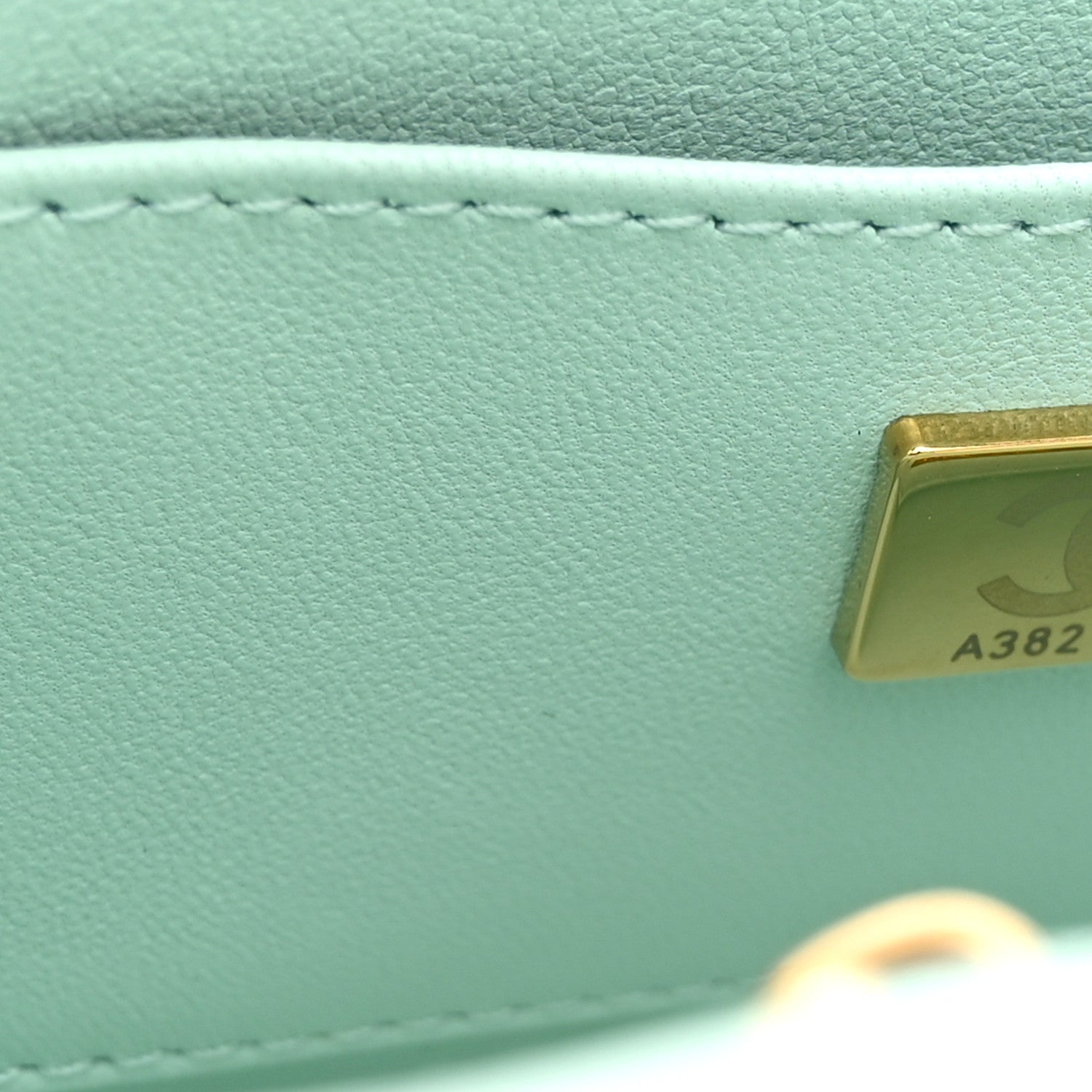 Tweed Handle Crush Small Vanity Case Light Green