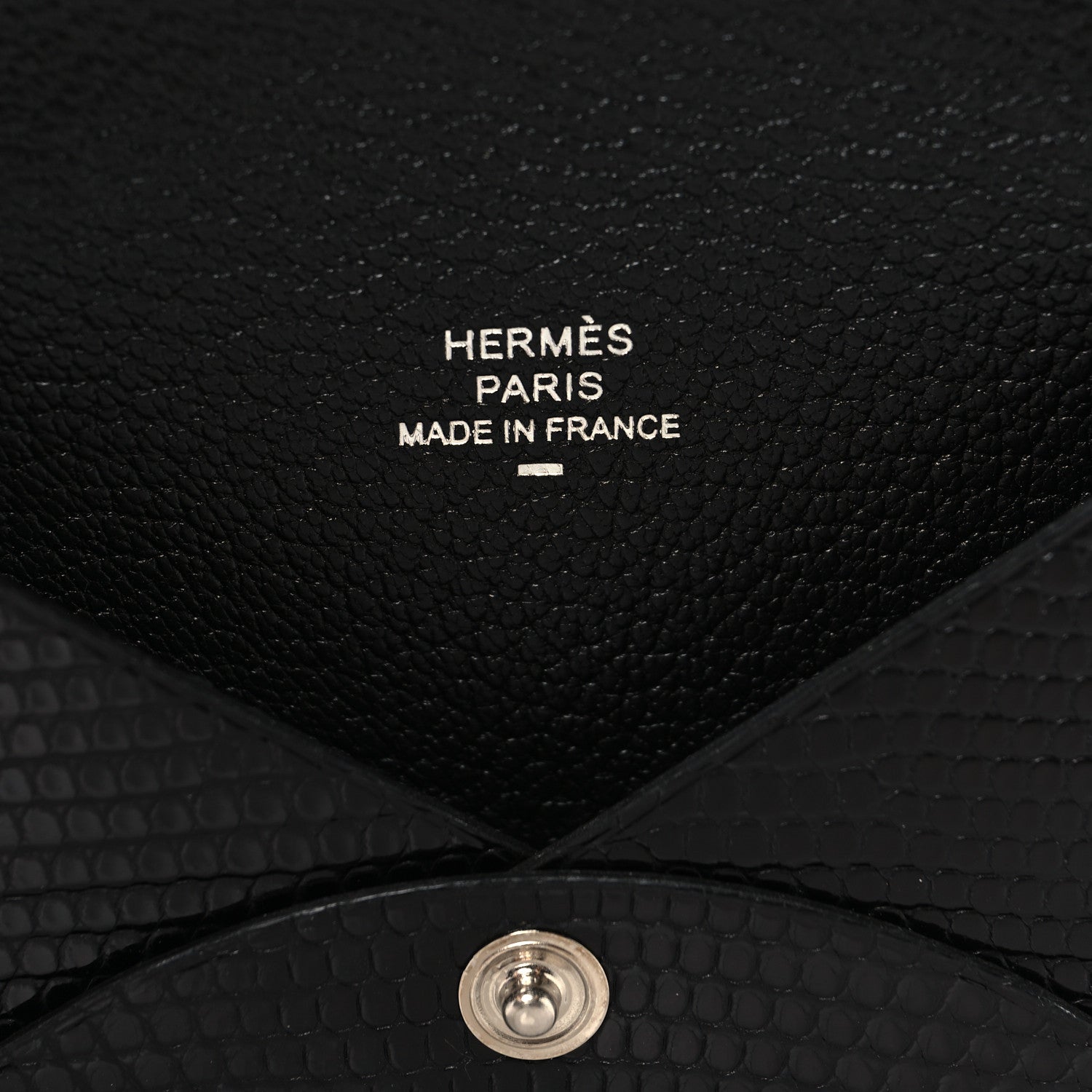 Lizard Calvi Card Case Black