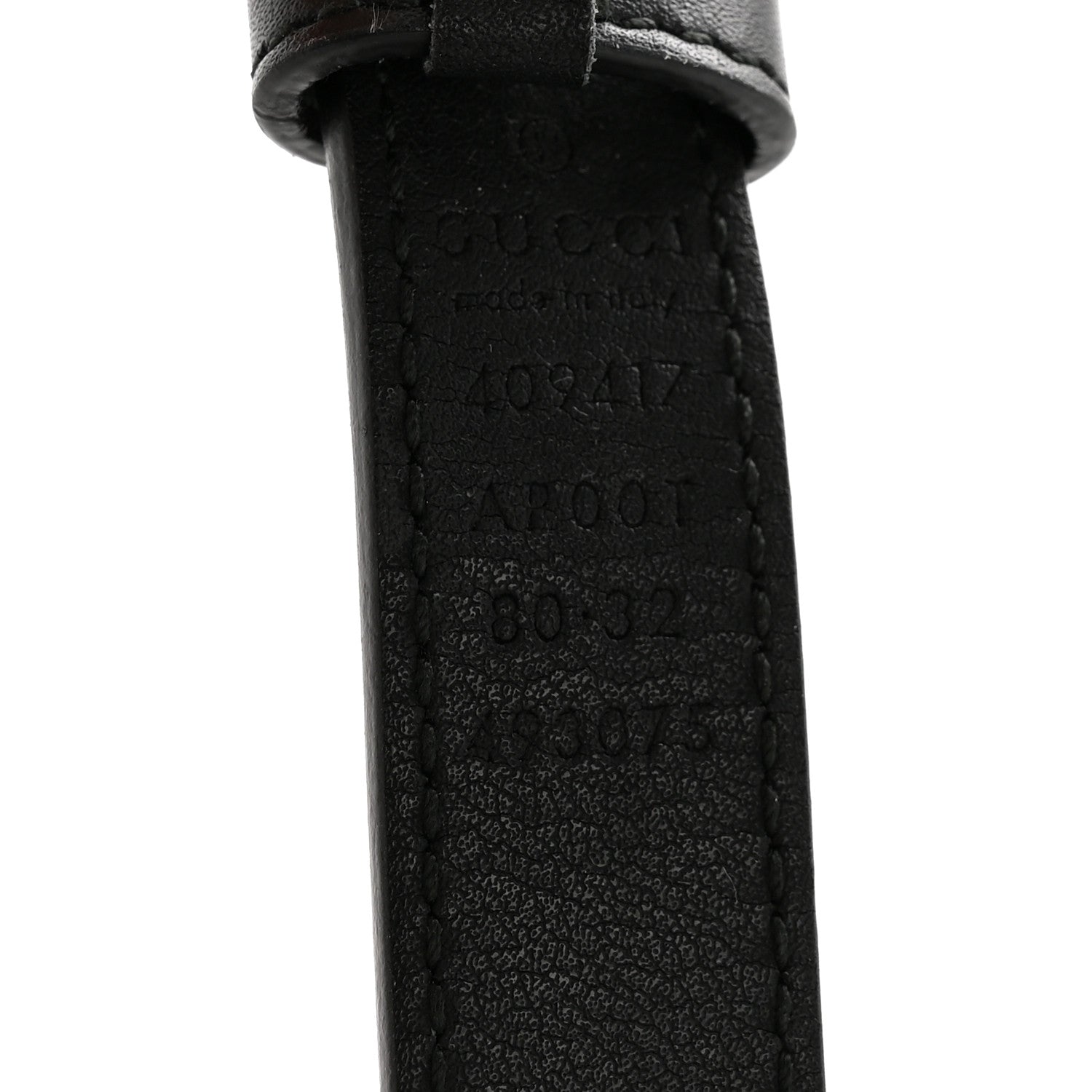 Calfskin Double G 20mm Belt 80 32 Black