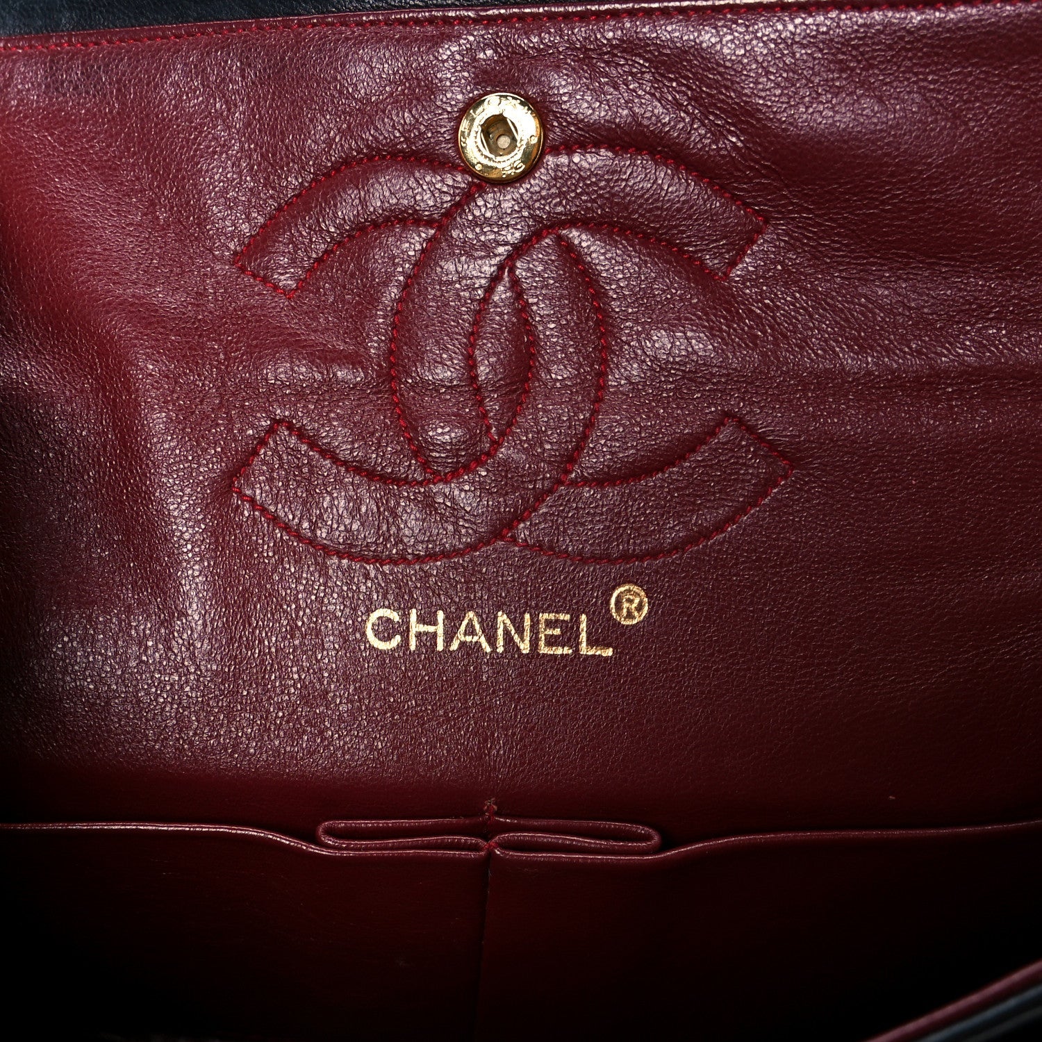 Lambskin Quilted Small Double Flap Black
