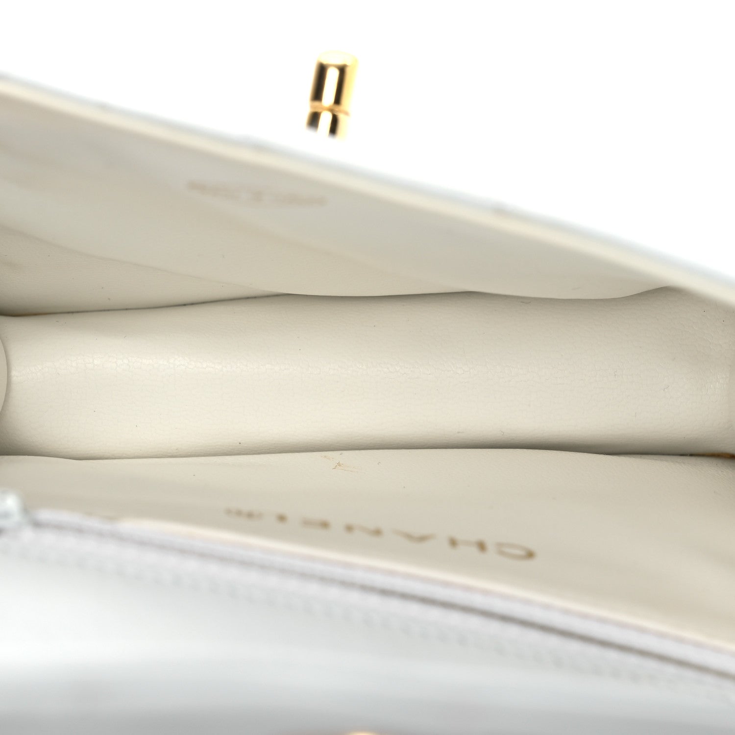 Lambskin Quilted Flap Waist Belt Bag 75 30 White