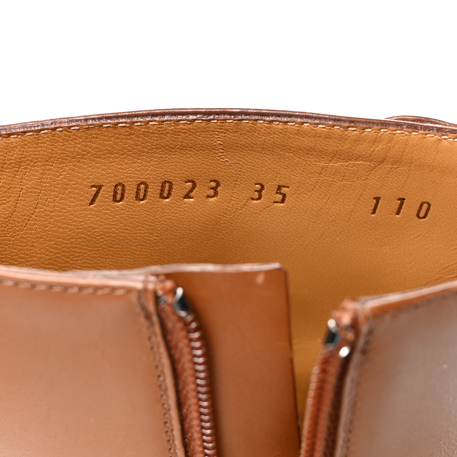 Monogram Cordovan Lux GG Ankle Boots 35 Beige Cuir
