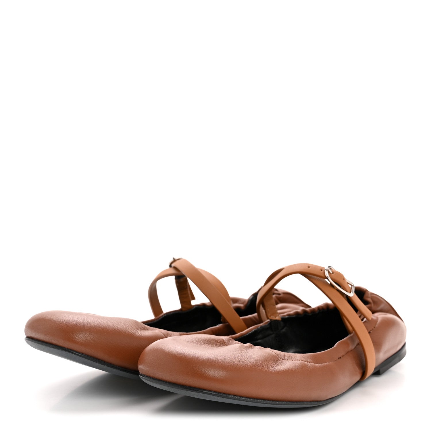 Nappa Calfskin Jolly Ballerina Flats 38 Gold Naturel