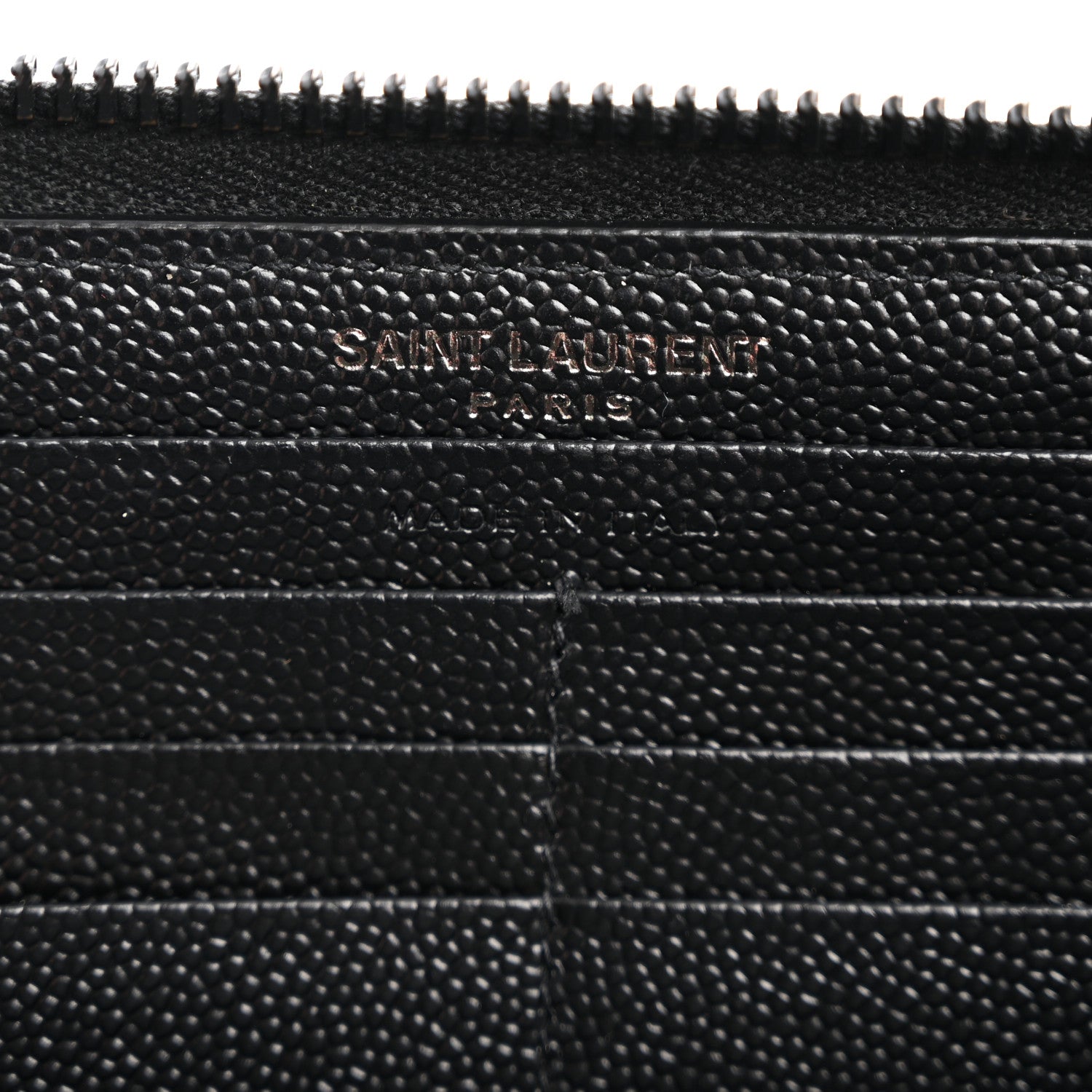 Grain De Poudre Matelasse Chevron Monogram Monochrome Zip Around Wallet Black