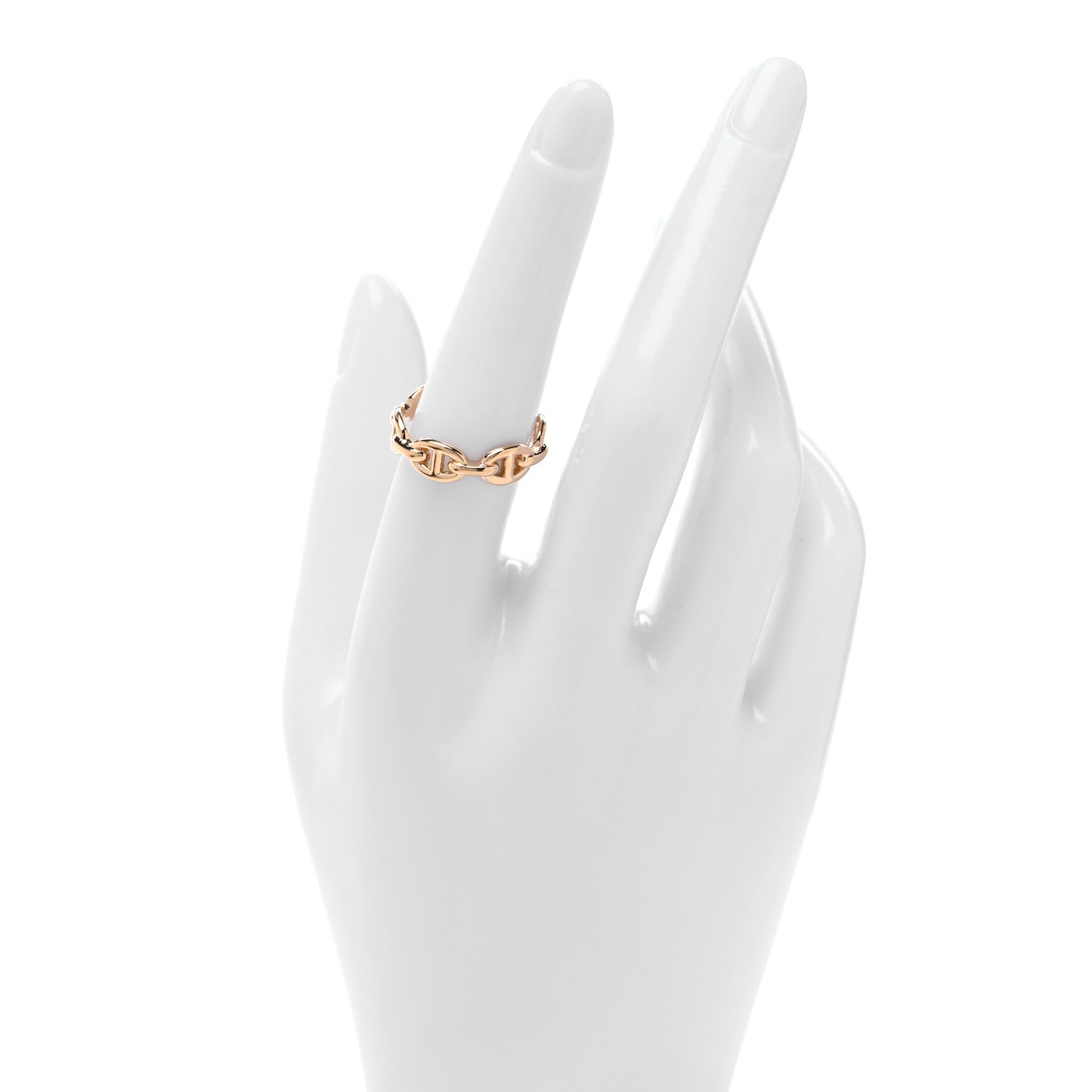18K Rose Gold PM Chaine d'Ancre Enchainee Ring 55 7.25