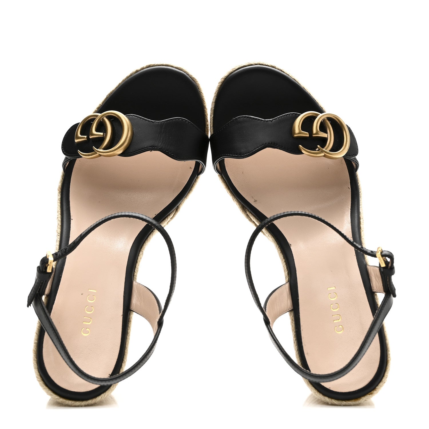 Galassia Aitana Espadrille 10/95mm Wedge Sandals 36.5 Black