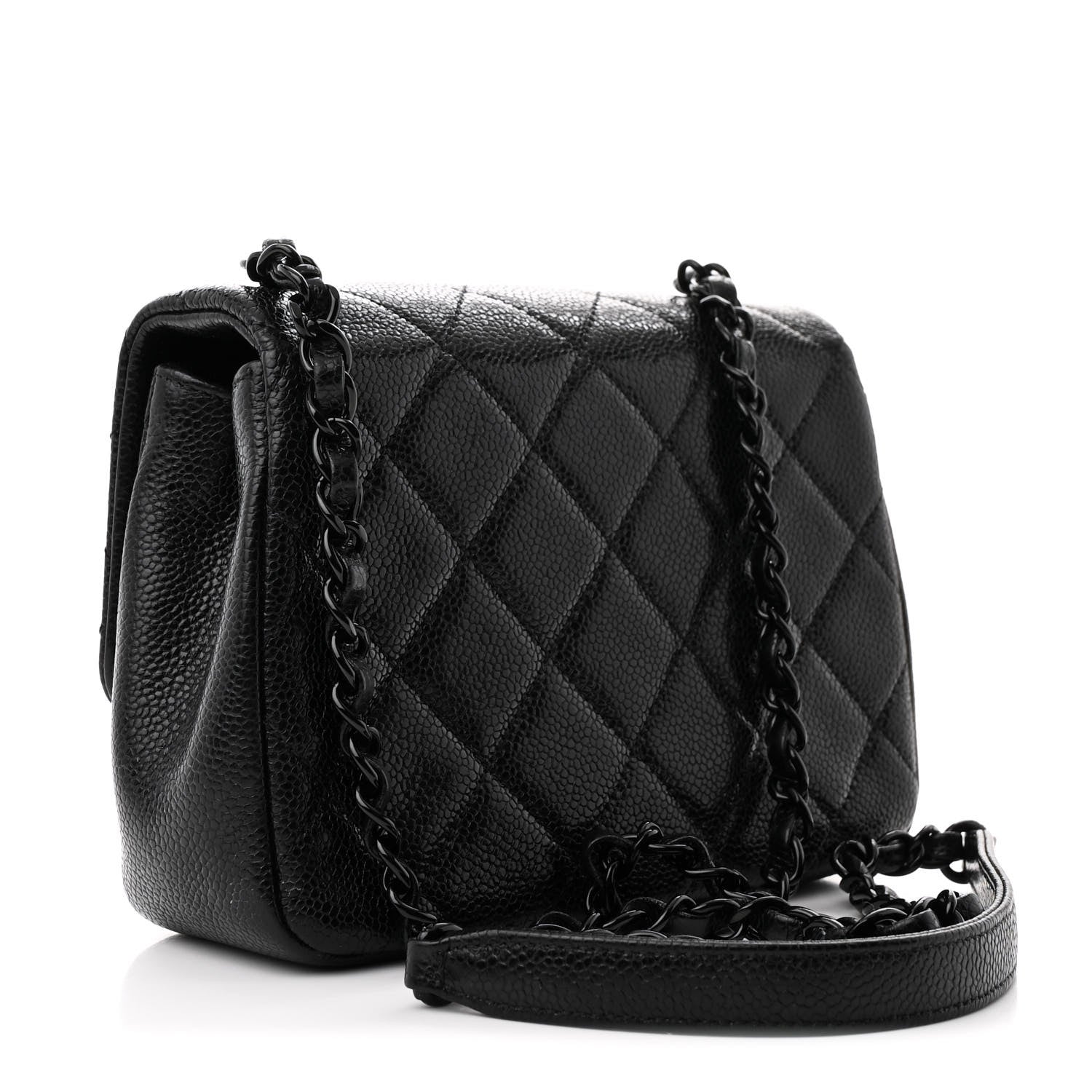 Caviar Quilted Incognito Mini Square Flap Black