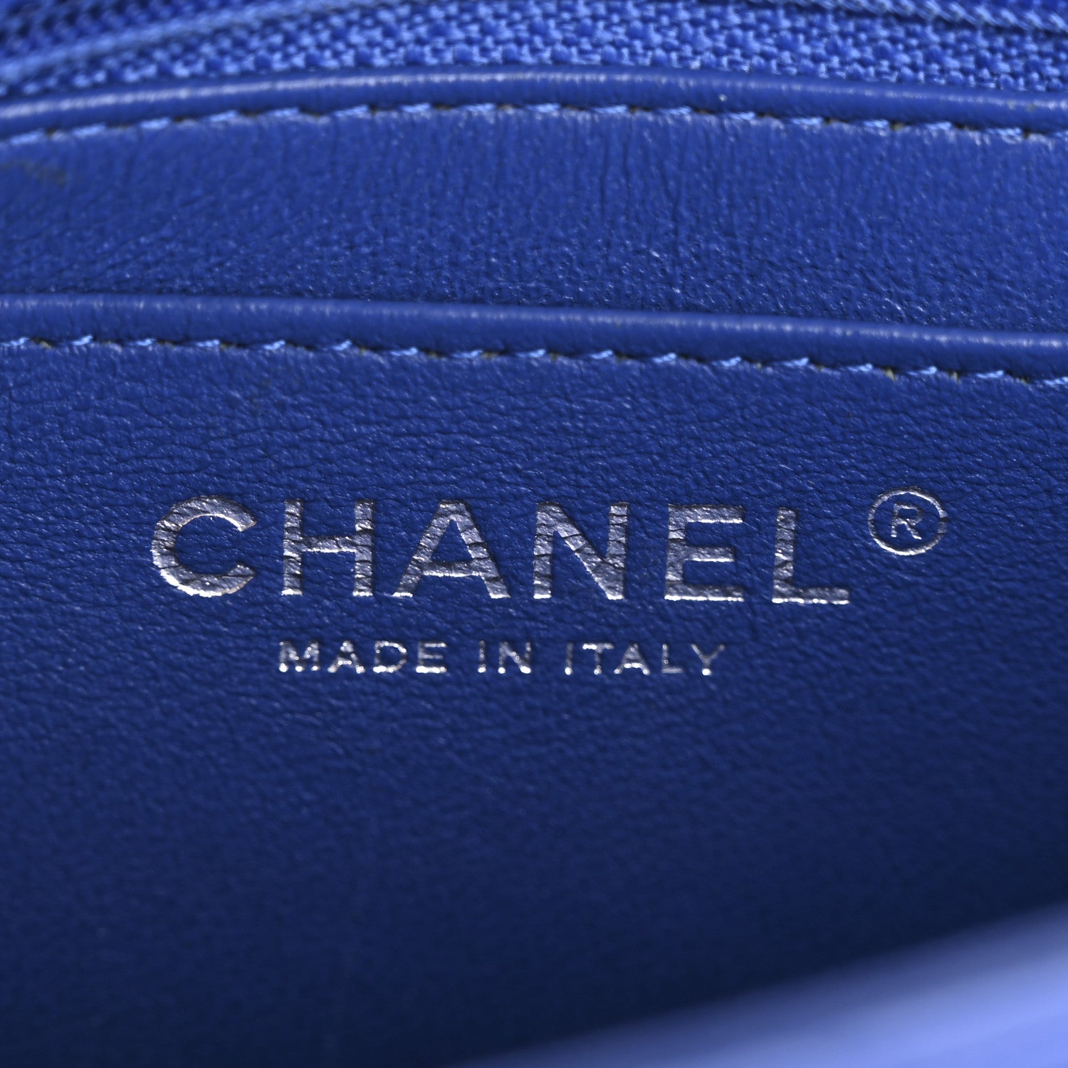Lambskin Quilted Mini Square Flap Blue
