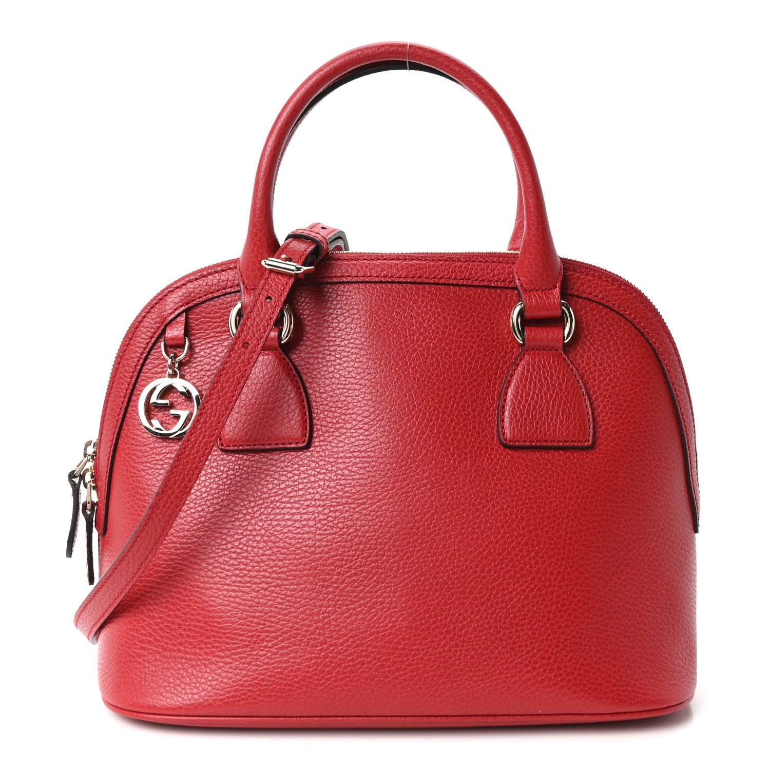 Dollar Calfskin Small GG Charm Dome Bag Red