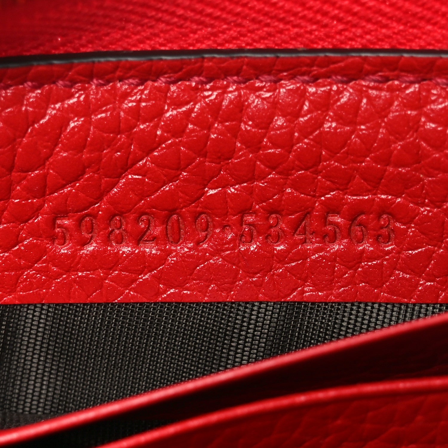Pebbled Calfskin Small Soho Zip Around Wallet Red