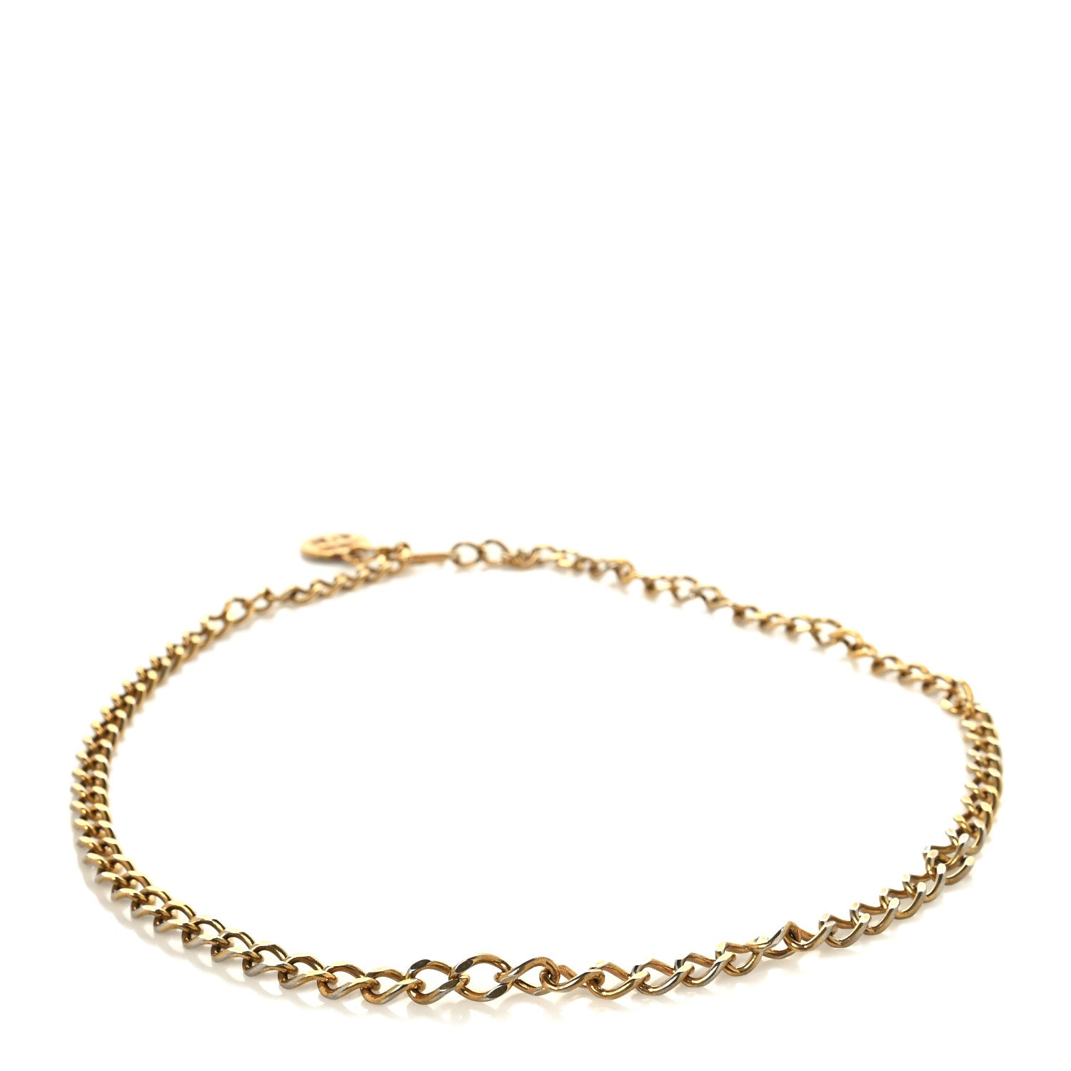 Metal Chain CC Medallion Belt Gold