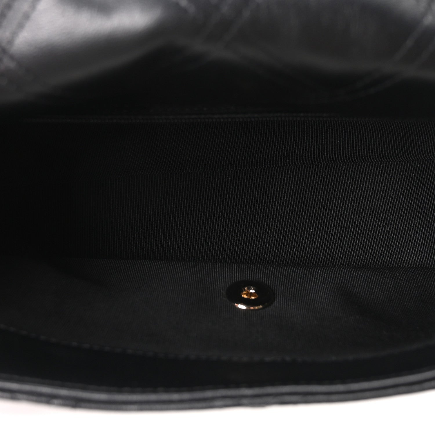 Lambskin Quilted Pearl Studded Flap Black