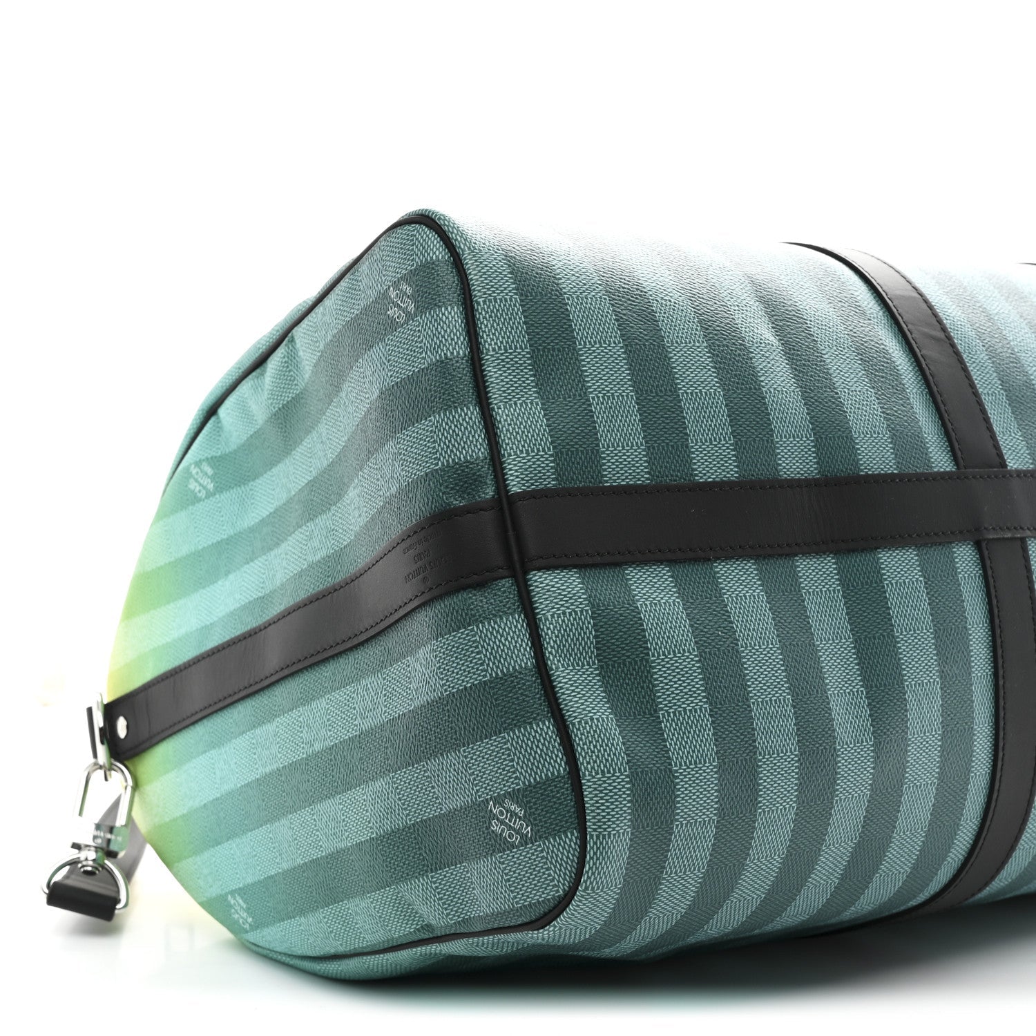 Damier Striped Keepall Bandouliere 50 Gradient Green