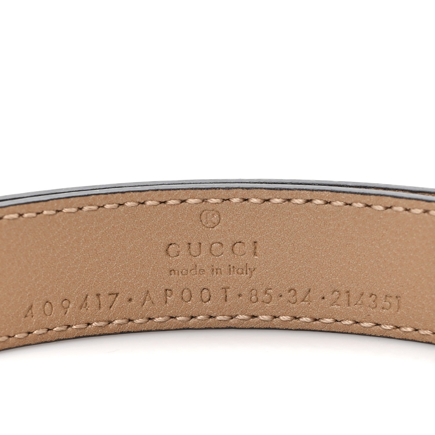 Moon Calfskin Double G 20mm Belt 85 34 Natural Tan